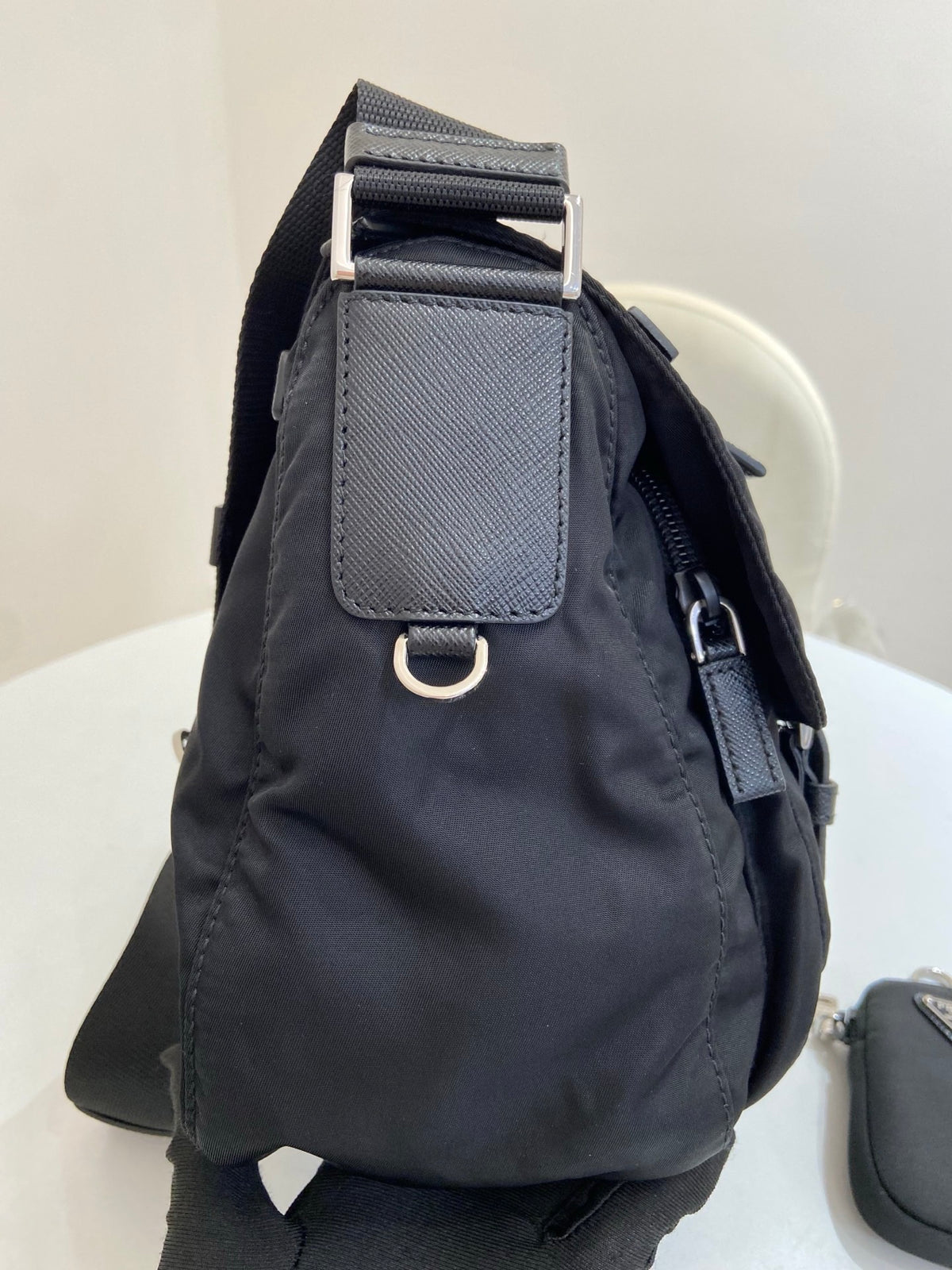 Prada - Re-Nylon Mini Bag with Pouch - Nylon - Black - (mini)