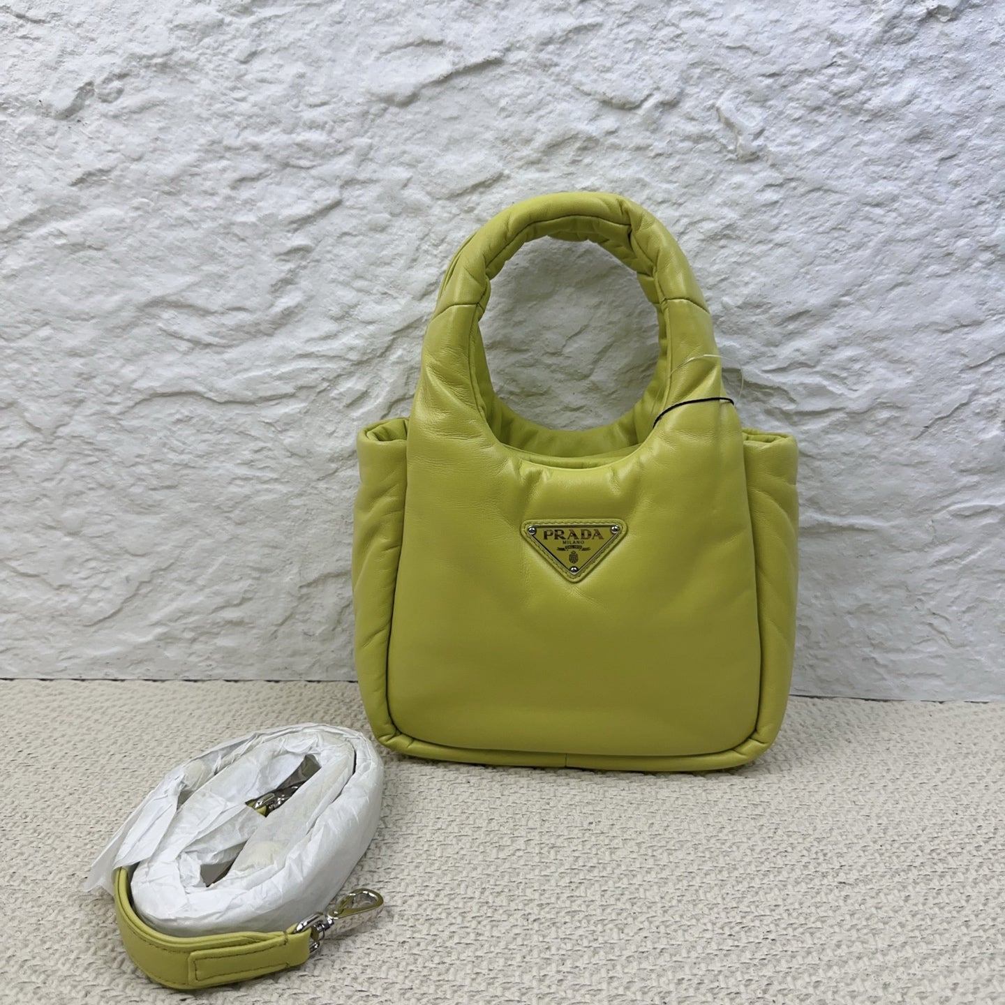 Prada - Re-Nylon Puffer - Leather - Yellow - (mini)