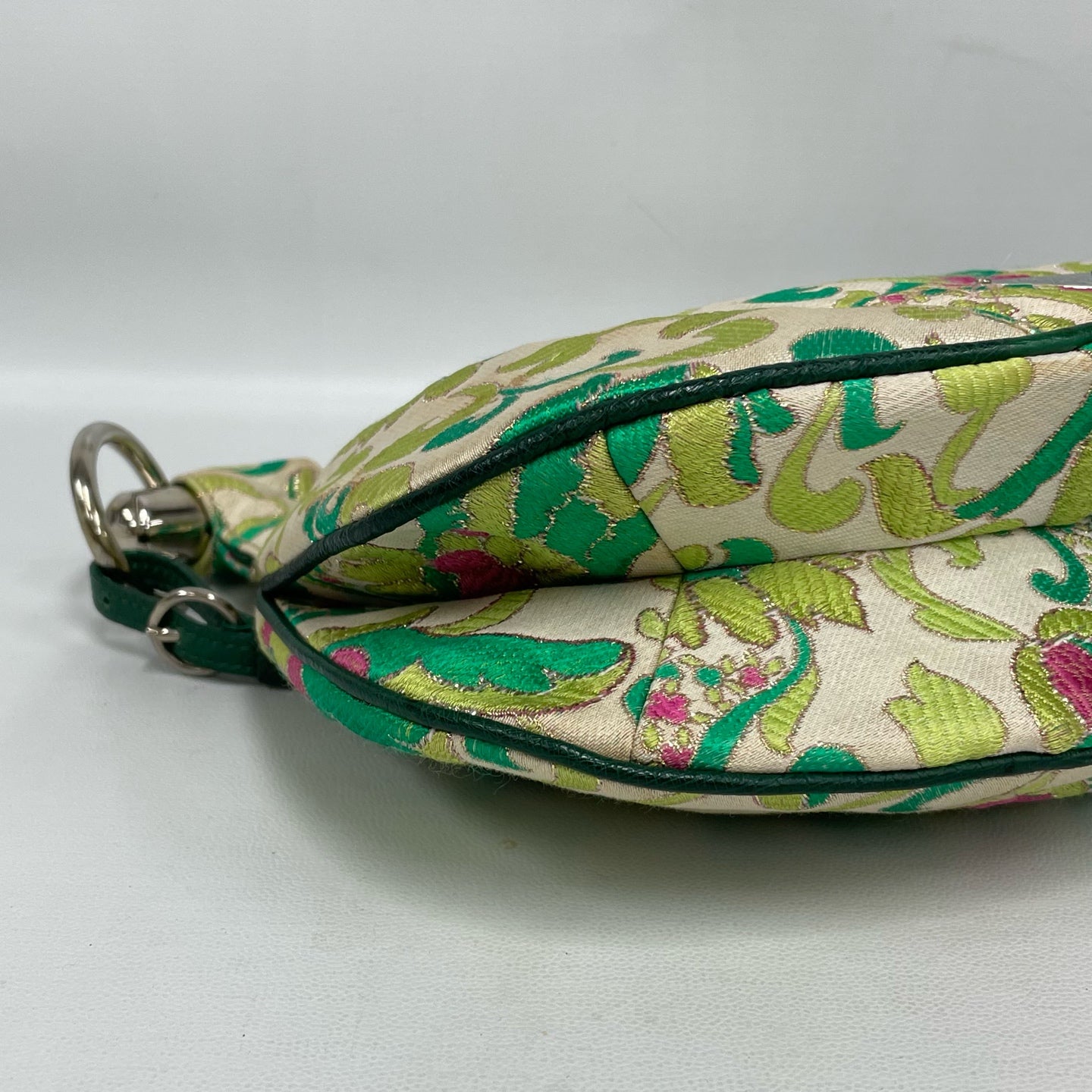 Prada - Runway Showpiece Eastern Punk Embroidered Hobo Bag - Embroidered fabric with leather trim - Multicolour - (small)