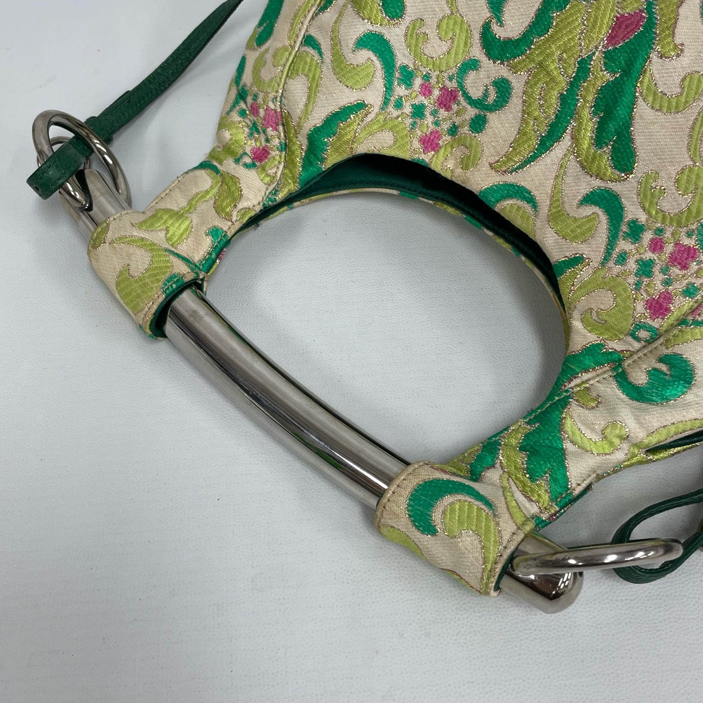Prada - Runway Showpiece Eastern Punk Embroidered Hobo Bag - Embroidered fabric with leather trim - Multicolour - (small)