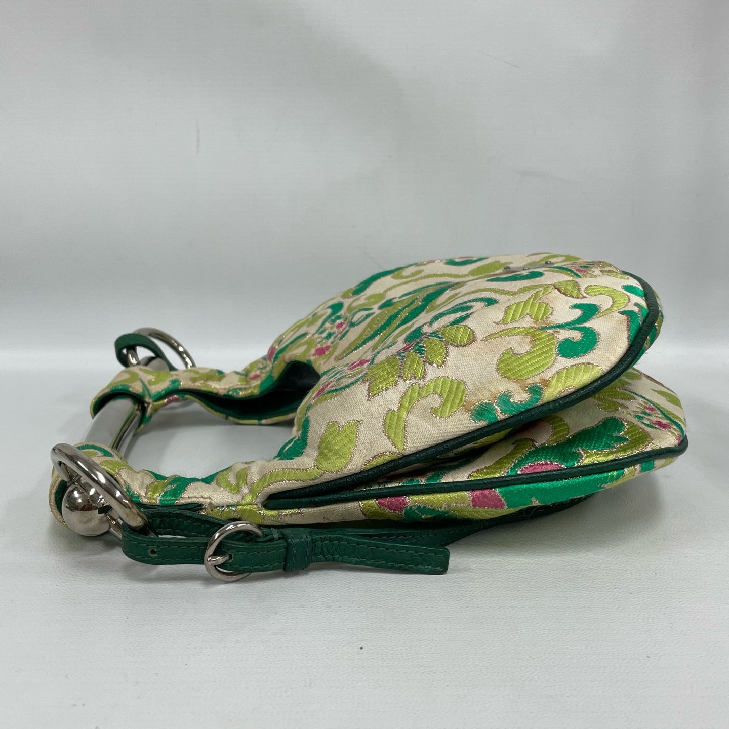 Prada - Runway Showpiece Eastern Punk Embroidered Hobo Bag - Embroidered fabric with leather trim - Multicolour - (small)