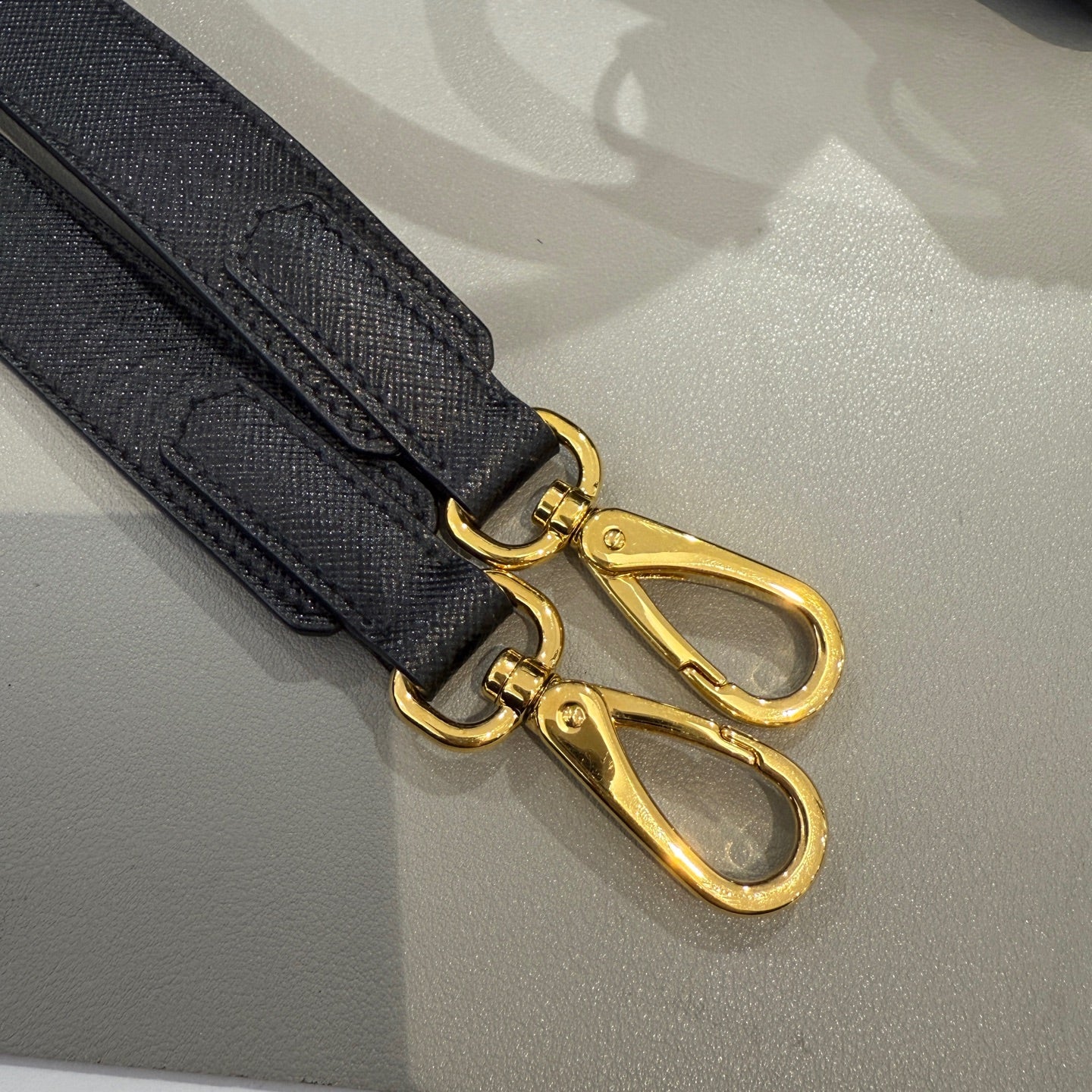 Prada - Saffiano Boston Bag - Saffiano leather - Black with Gold-Tone Hardware - (mini)
