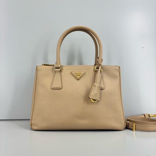 Prada - Saffiano - Leather - Beige - (medium)