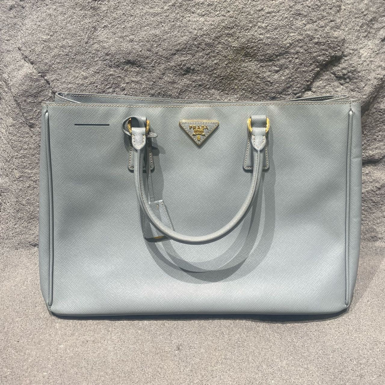 Prada - Saffiano - Leather - Blue - (large)