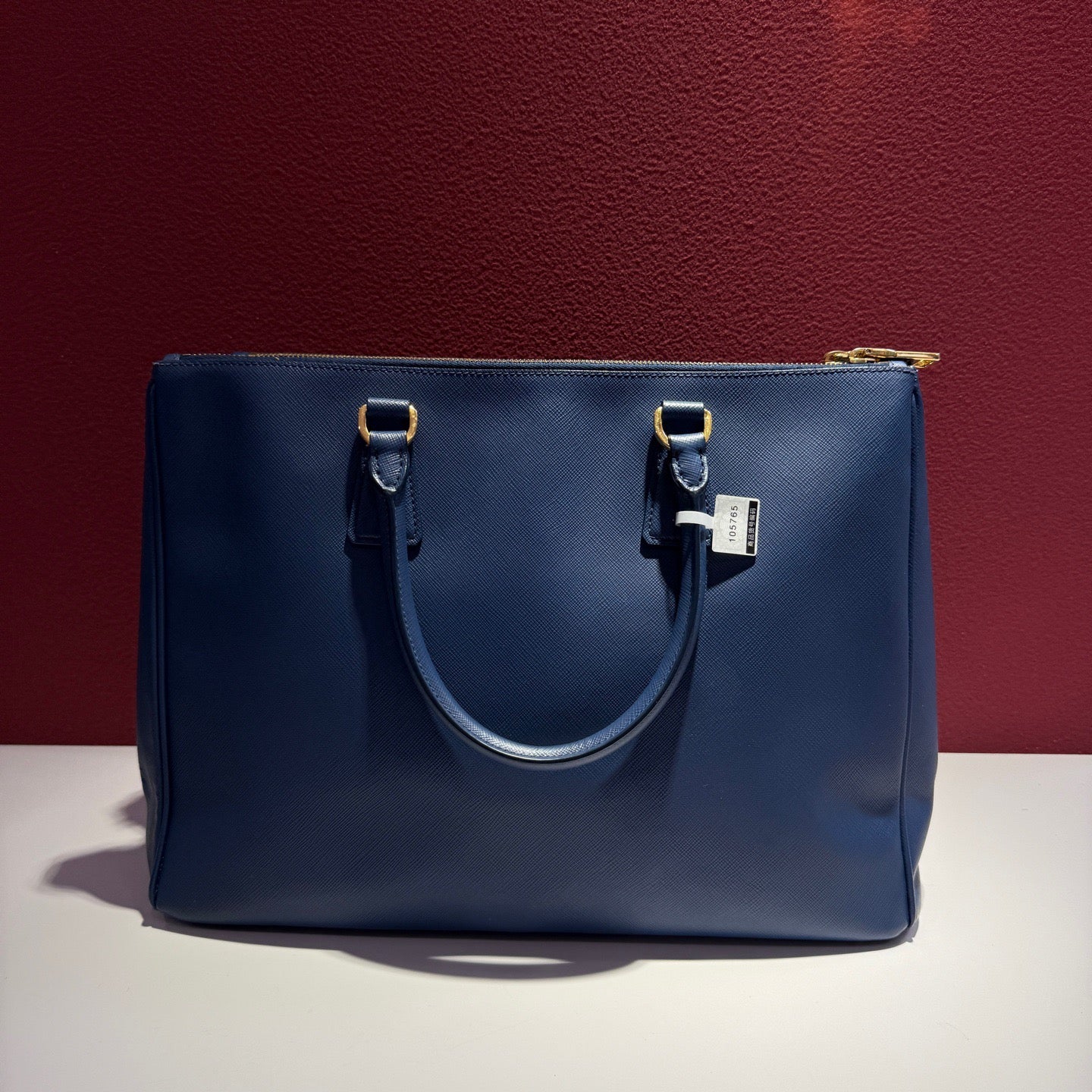 Prada - Saffiano - Leather - Blue - (large)