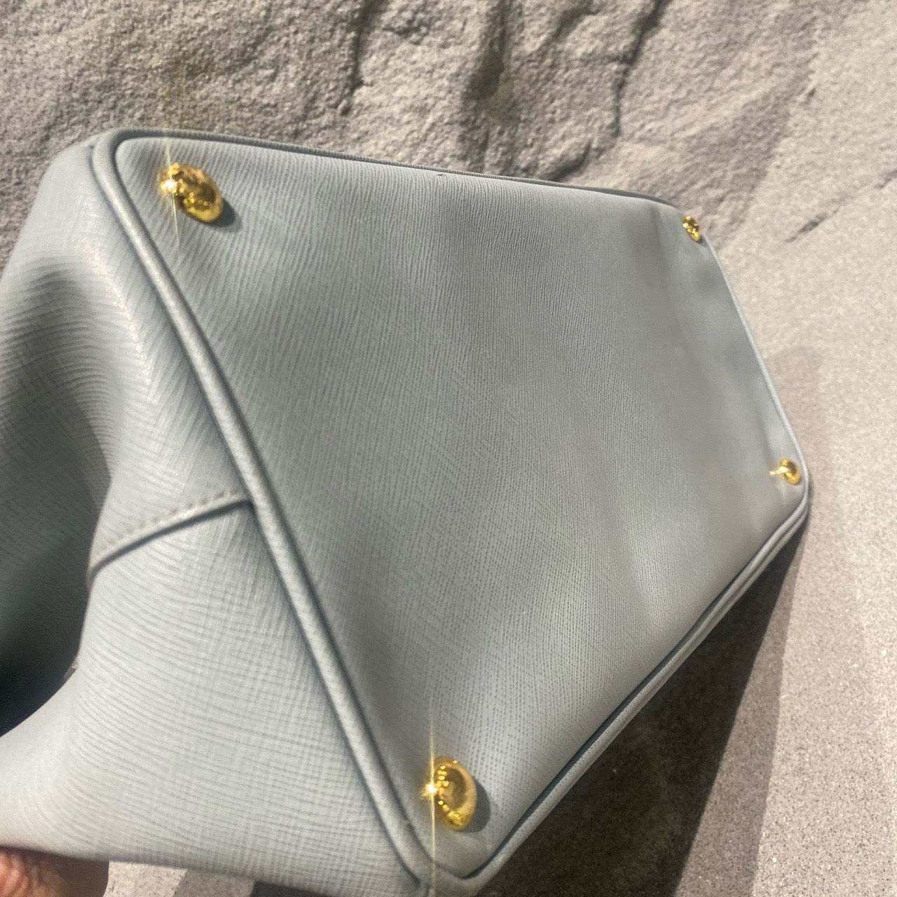 Prada - Saffiano - Leather - Blue - (large)