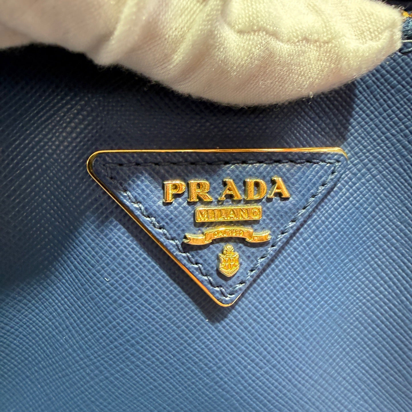 Prada - Saffiano - Leather - Blue - (large)
