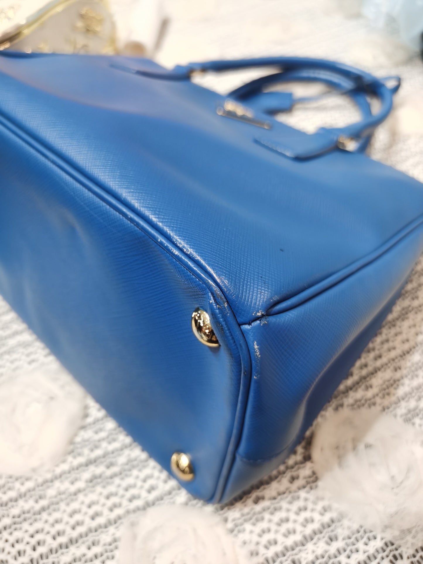 Prada - Saffiano - Leather - Blue - (medium)