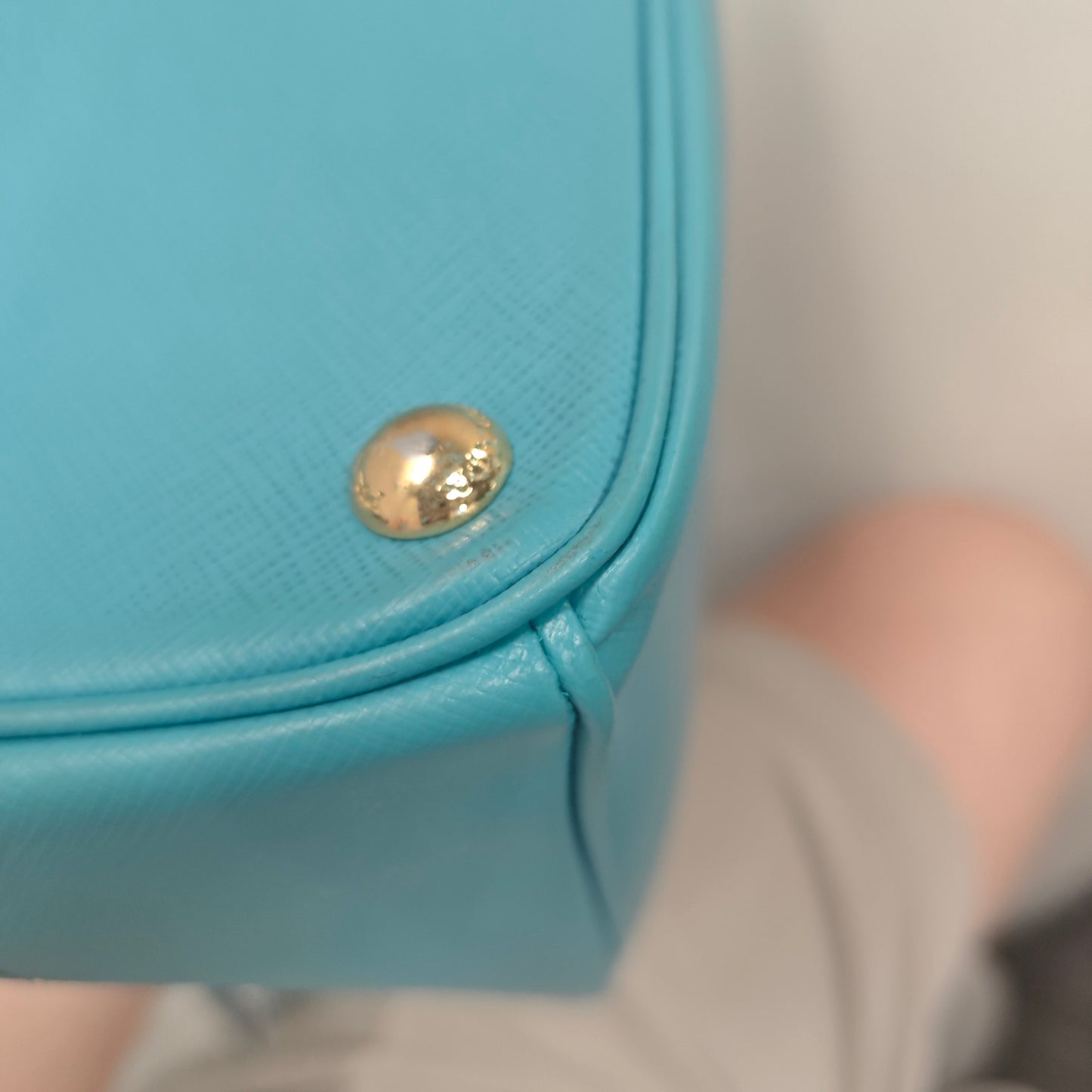 Prada - Saffiano - Leather - Blue - (small)