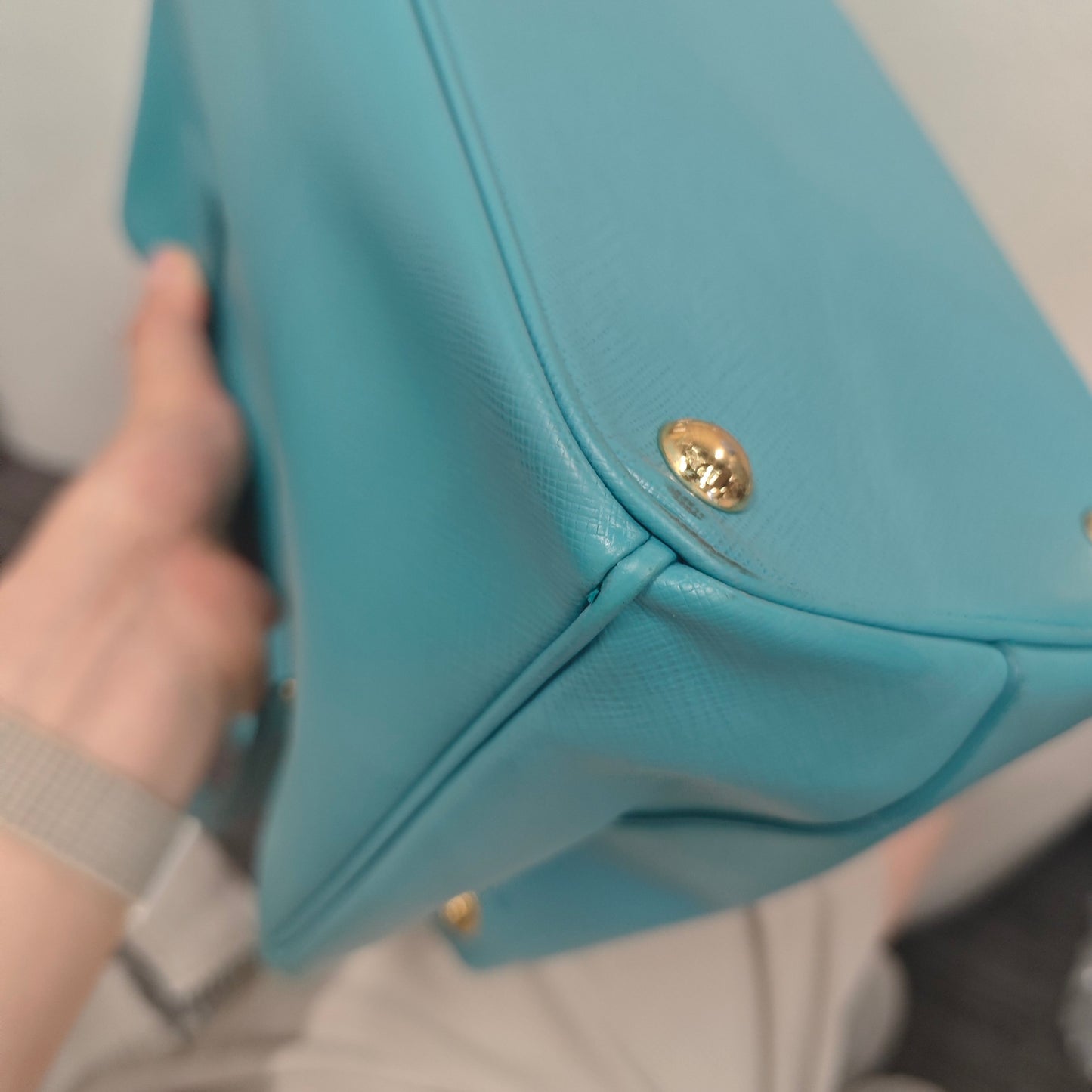 Prada - Saffiano - Leather - Blue - (small)