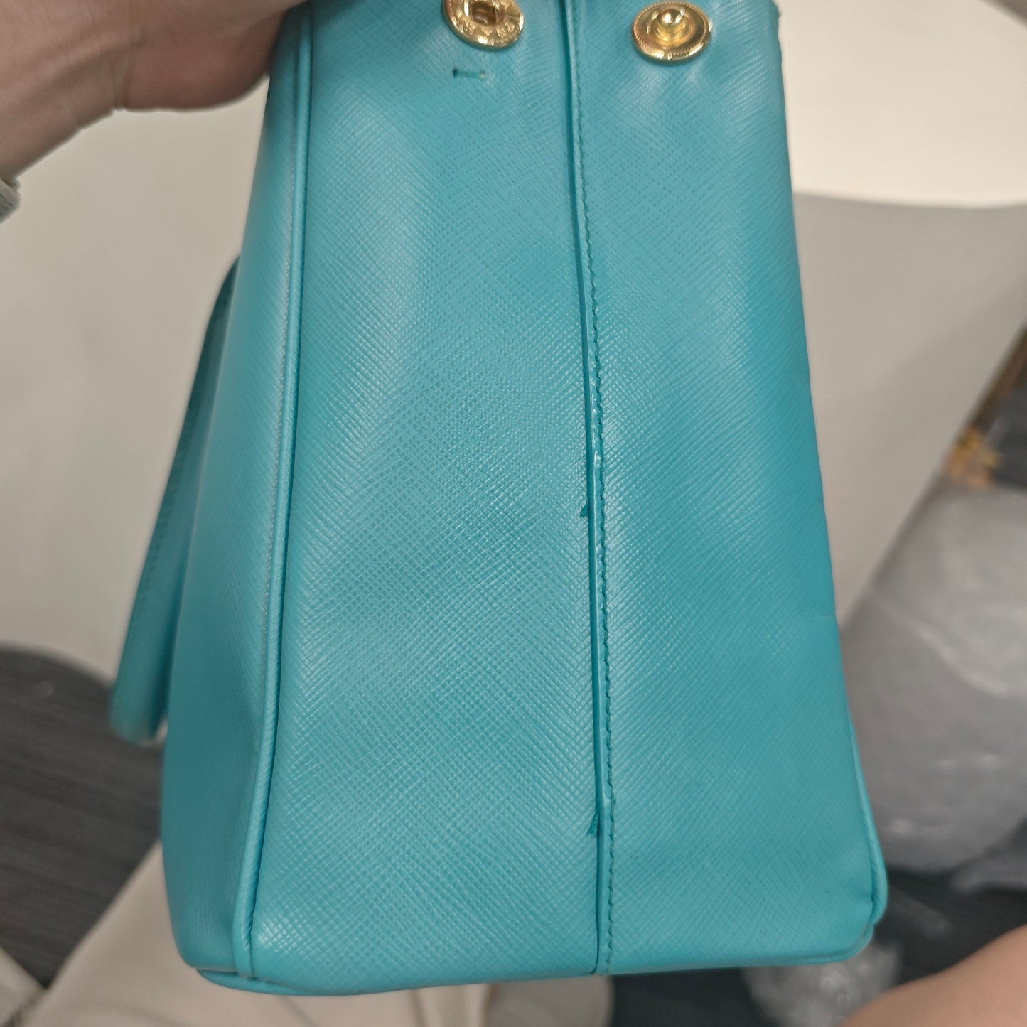 Prada - Saffiano - Leather - Blue - (small)