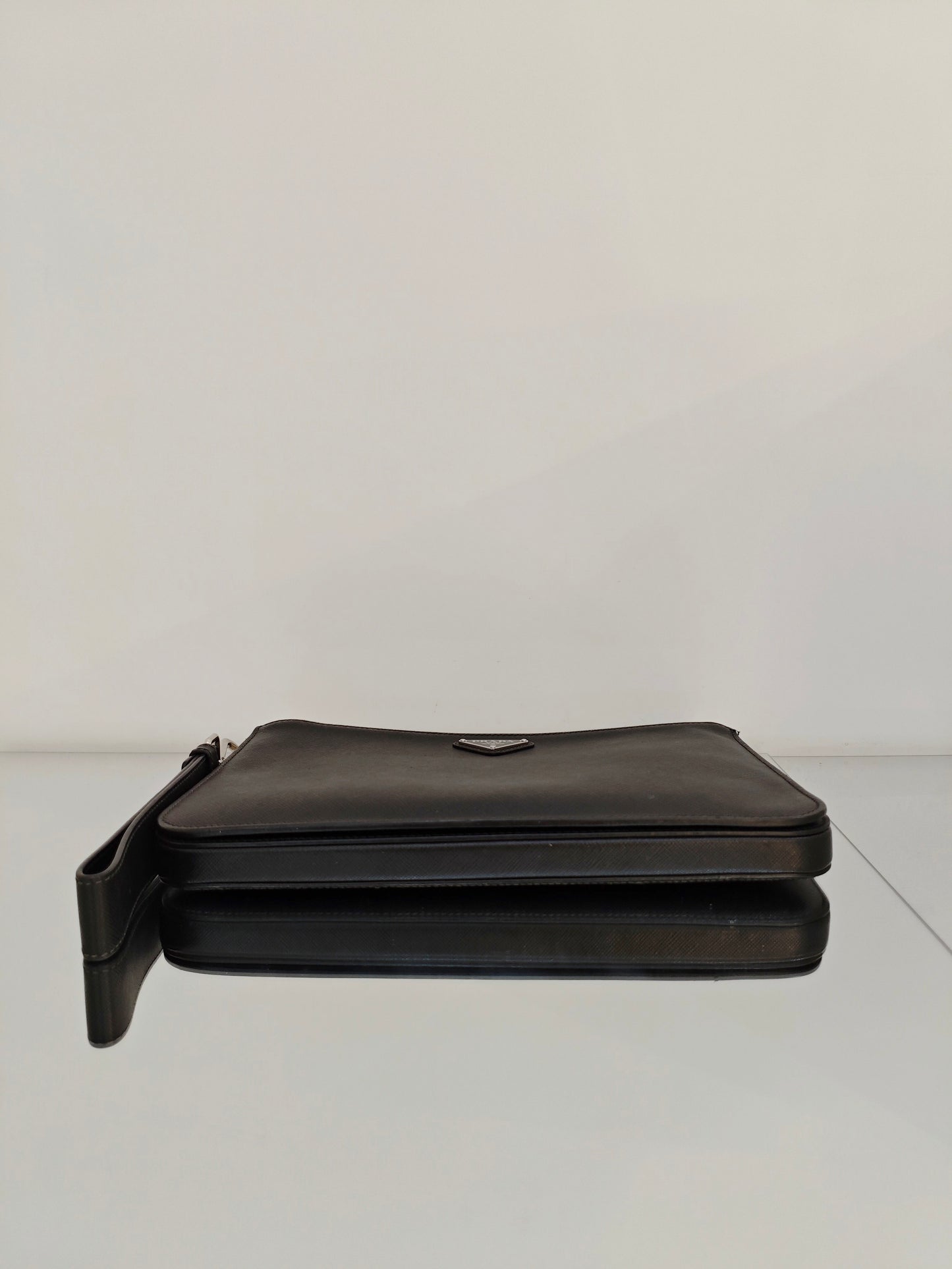 Prada - Saffiano Leather Multi-layer Toiletry Clutch - Saffiano leather - Black - (medium)