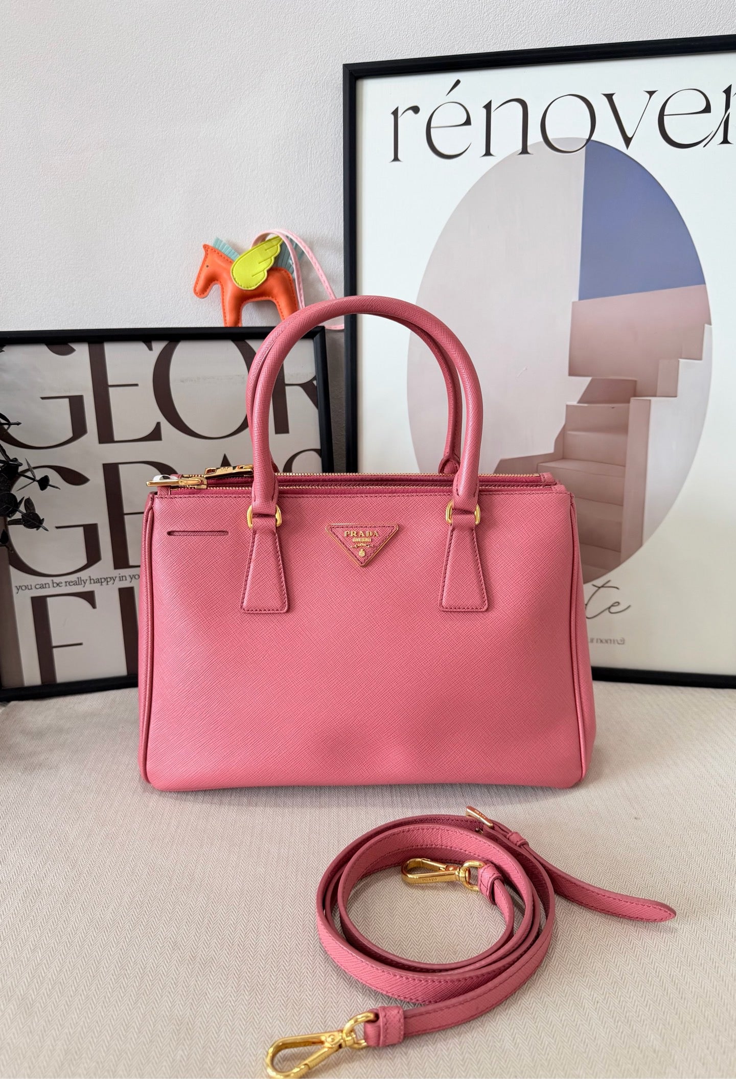 Prada - Saffiano - Leather - Pink - (medium)
