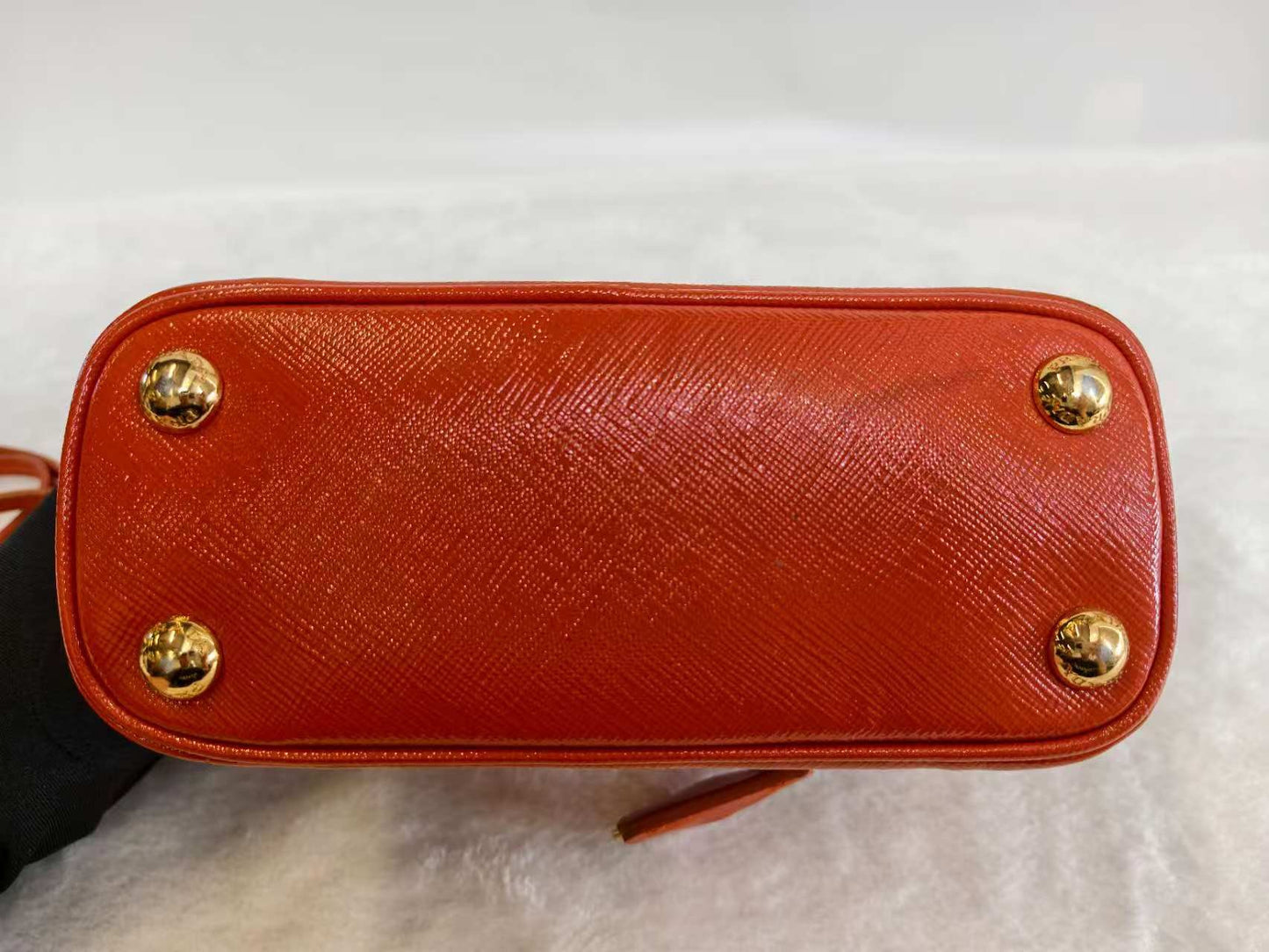 Prada - Saffiano Lux Double Zip Mini - Leather - Orange - (mini)