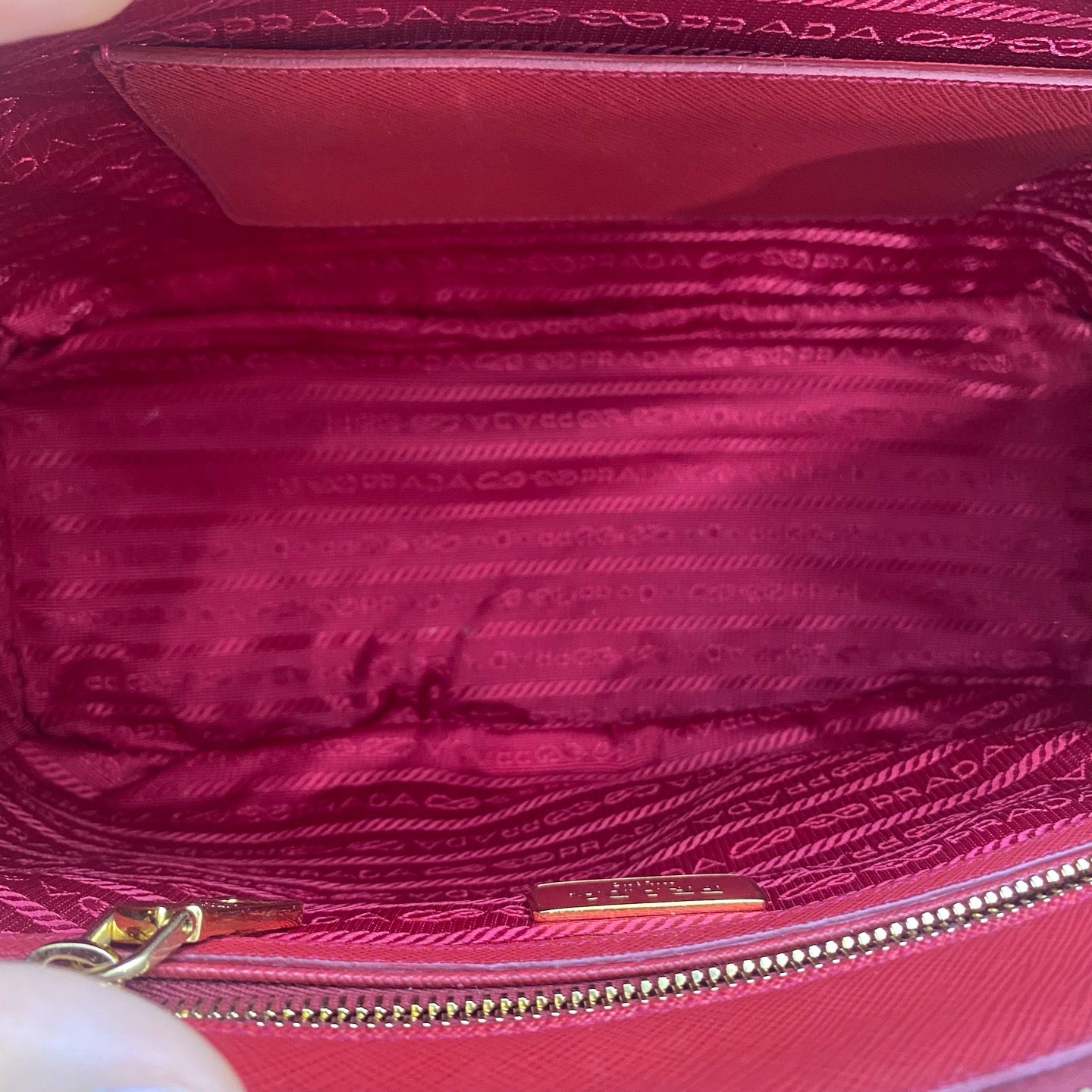 Prada - Saffiano Lux Galleria Tote - Saffiano leather - Red - (small)