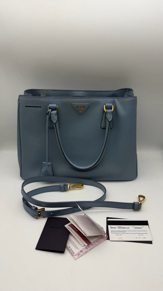 Prada - Saffiano Lux - Leather - Blue - (medium)