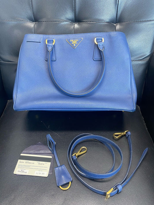 Prada - Saffiano Lux - Leather - Blue - (medium)