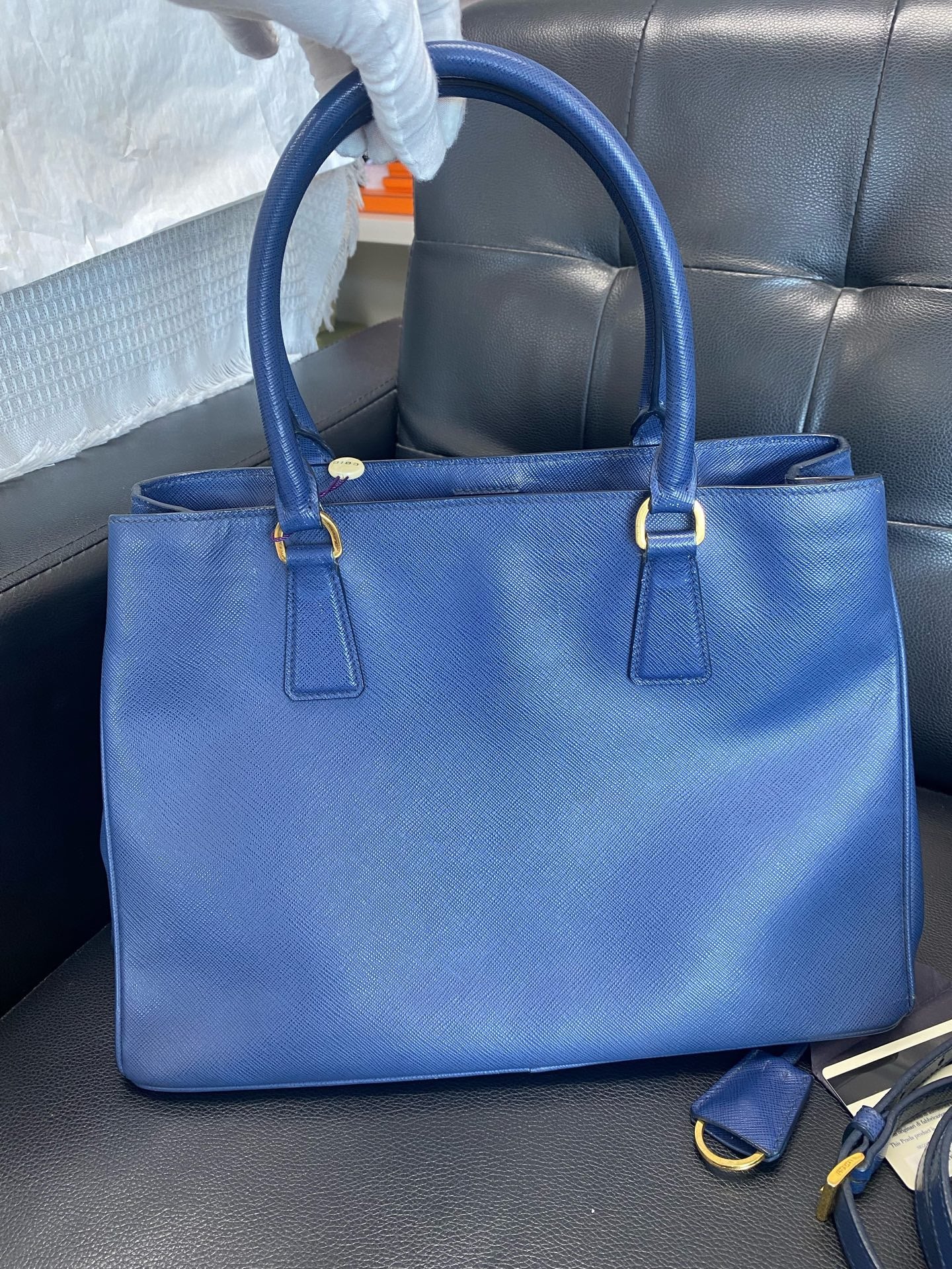Prada - Saffiano Lux - Leather - Blue - (medium)
