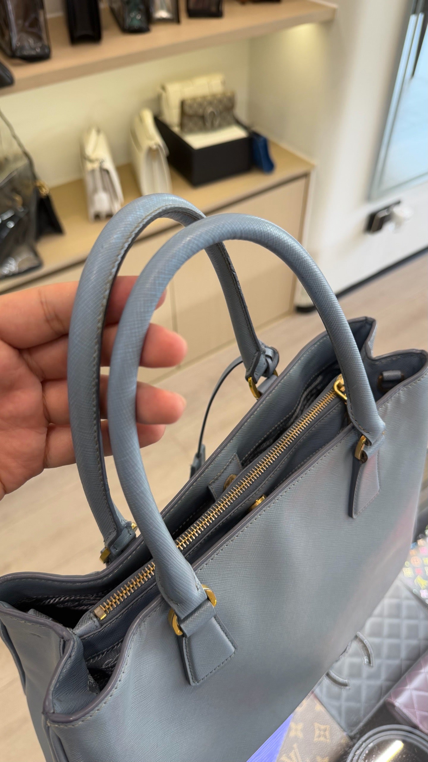 Prada - Saffiano Lux - Leather - Blue - (medium)