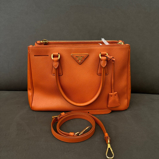 Prada - Saffiano Lux - Leather - Orange - (Medium)
