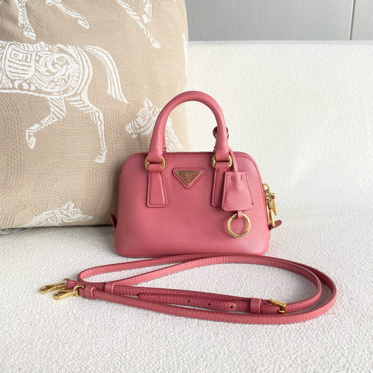 Prada - Saffiano Lux Mini - Leather - Pink - (mini)