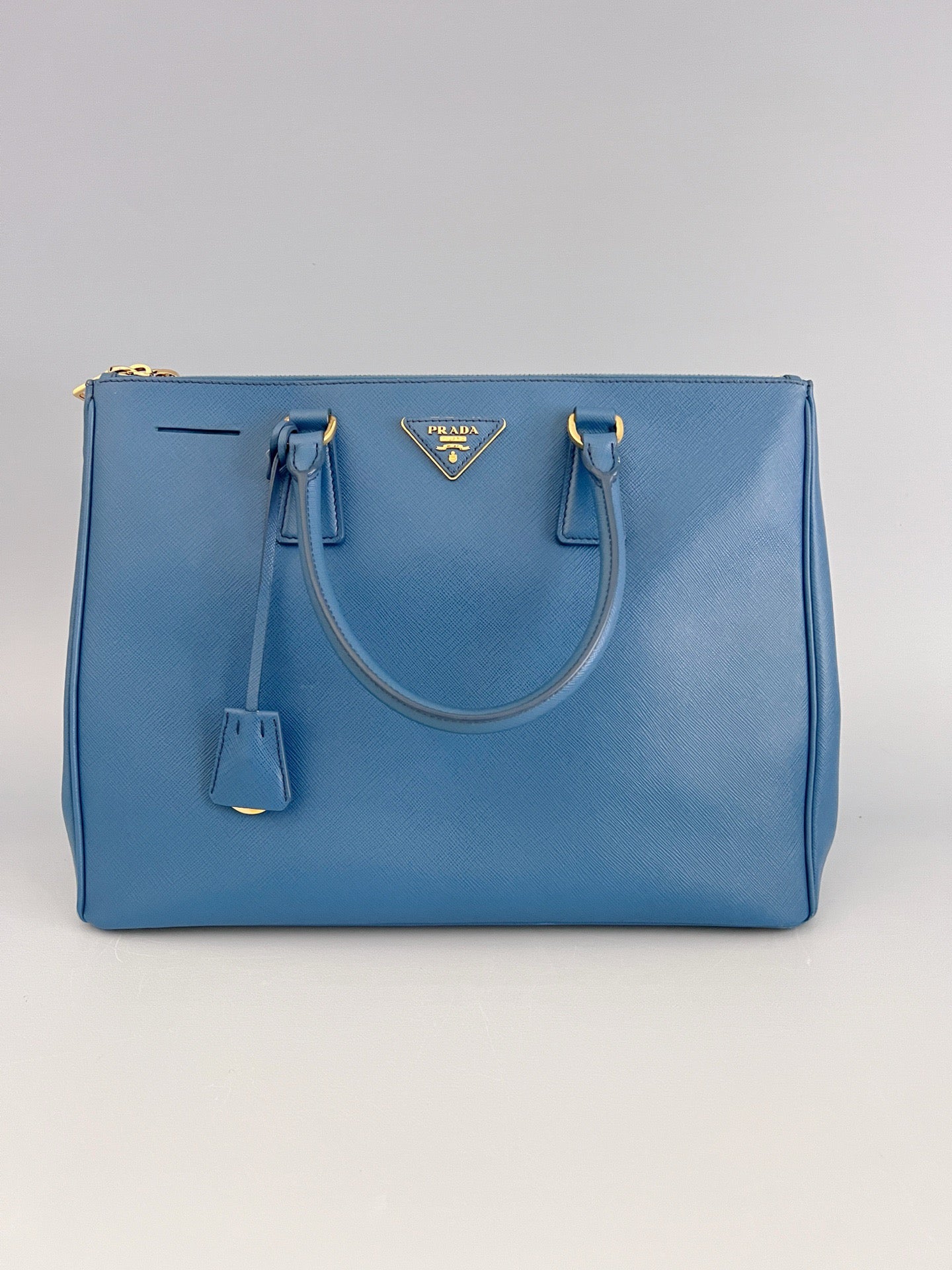 Prada - Saffiano Lux Tote - Leather - Blue - (Other)