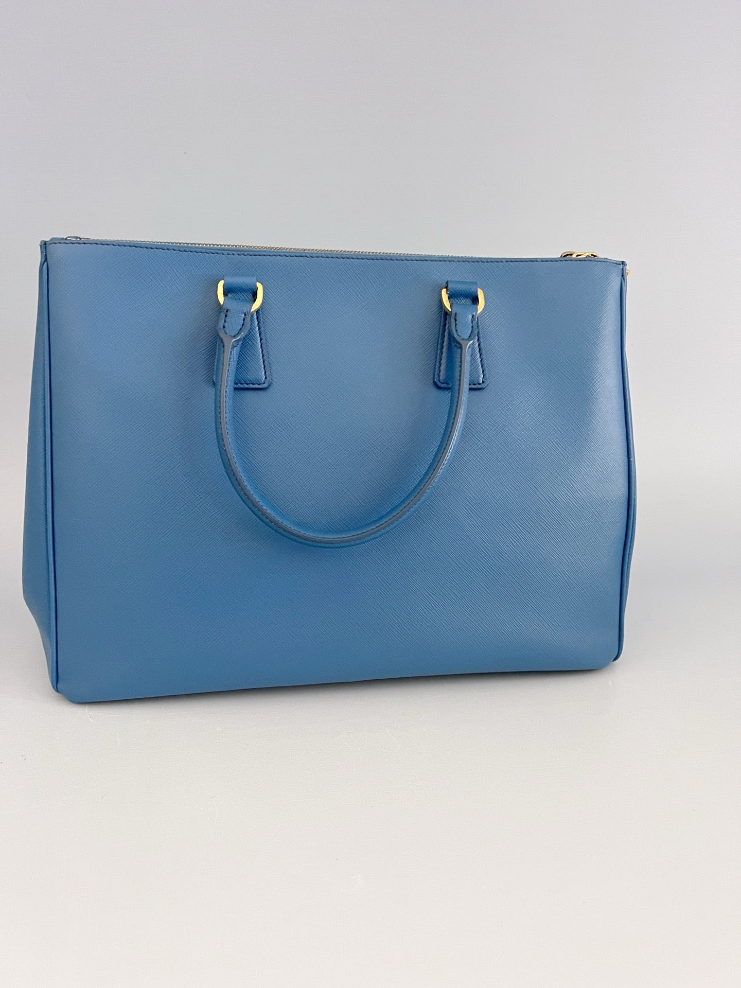 Prada - Saffiano Lux Tote - Leather - Blue - (Other)