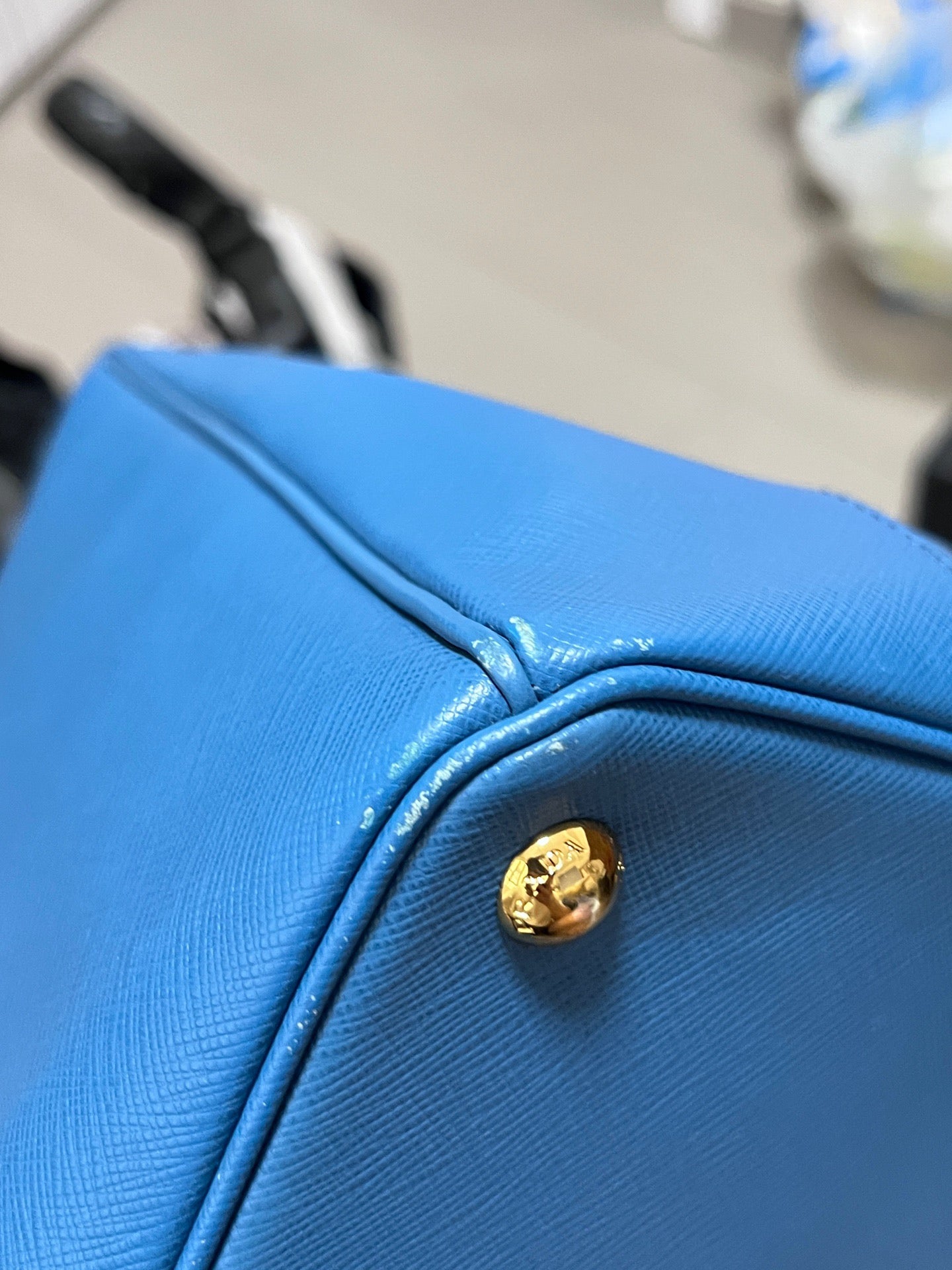 Prada - Saffiano Lux Tote - Leather - Blue - (Other)