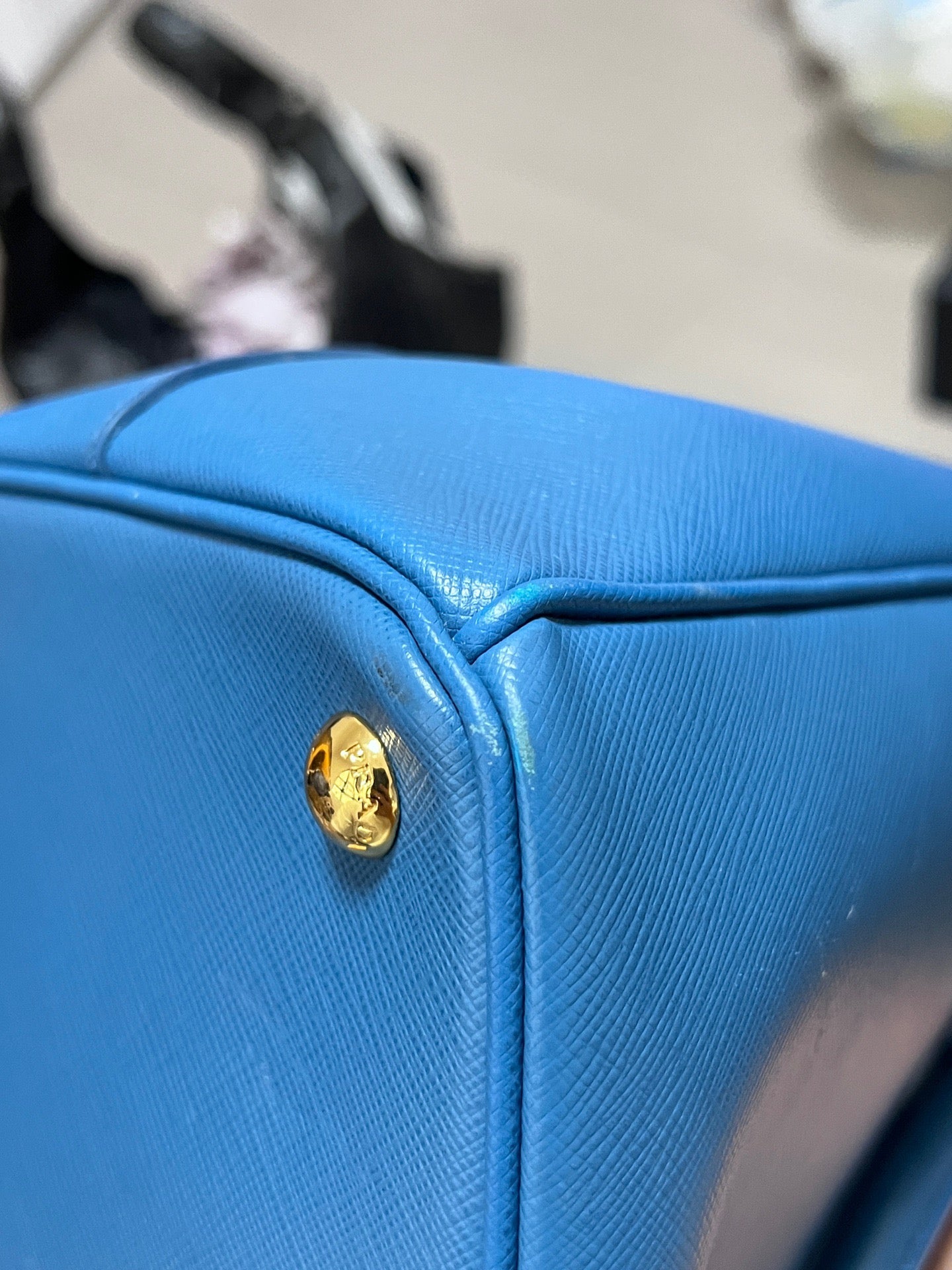 Prada - Saffiano Lux Tote - Leather - Blue - (Other)