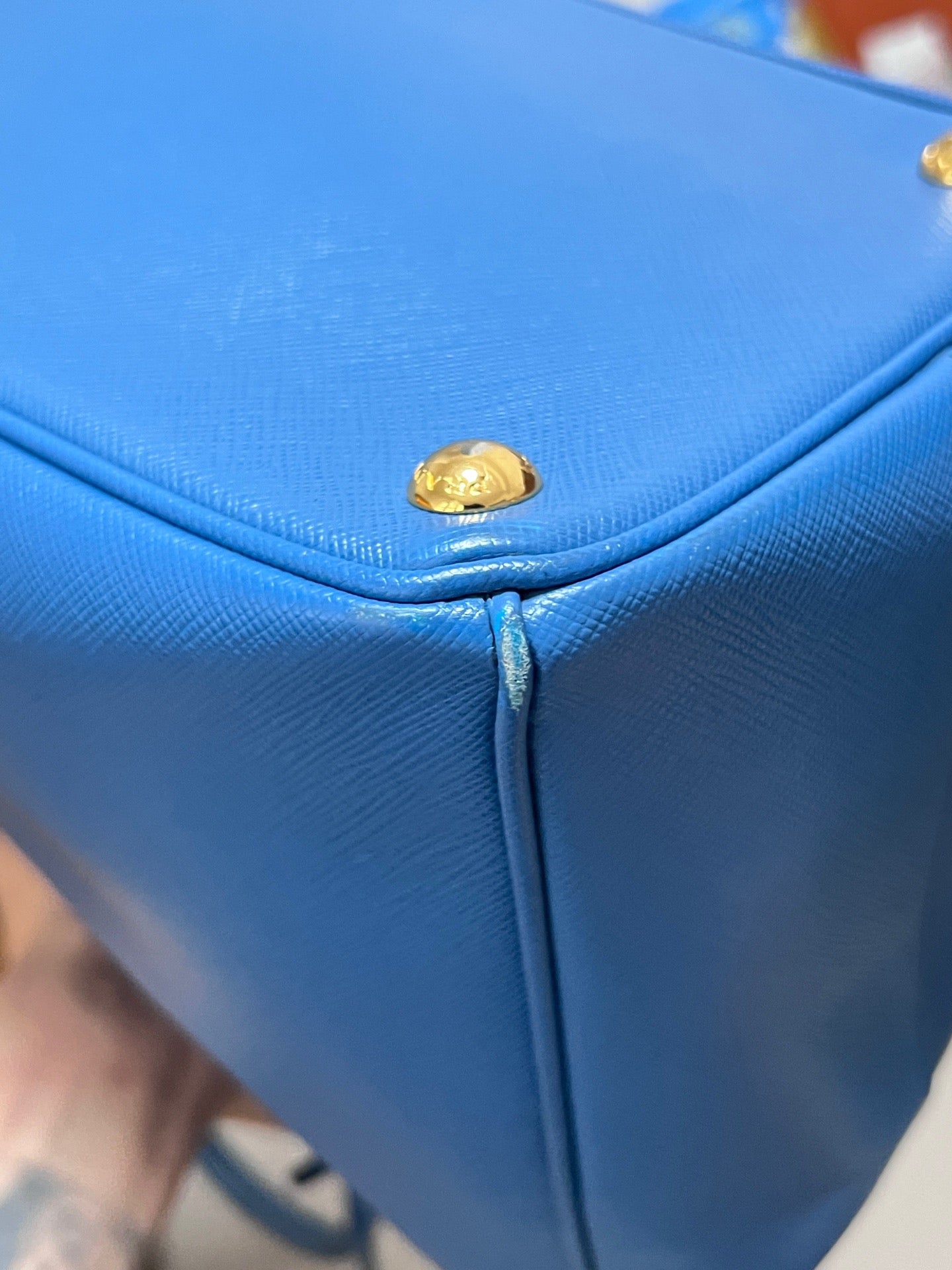 Prada - Saffiano Lux Tote - Leather - Blue - (Other)