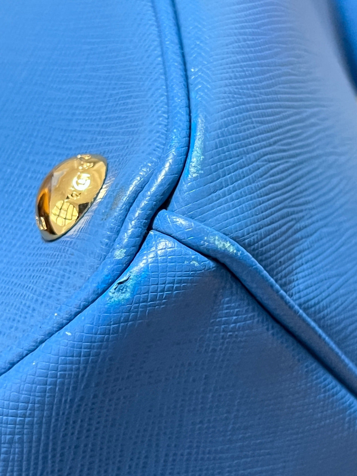 Prada - Saffiano Lux Tote - Leather - Blue - (Other)
