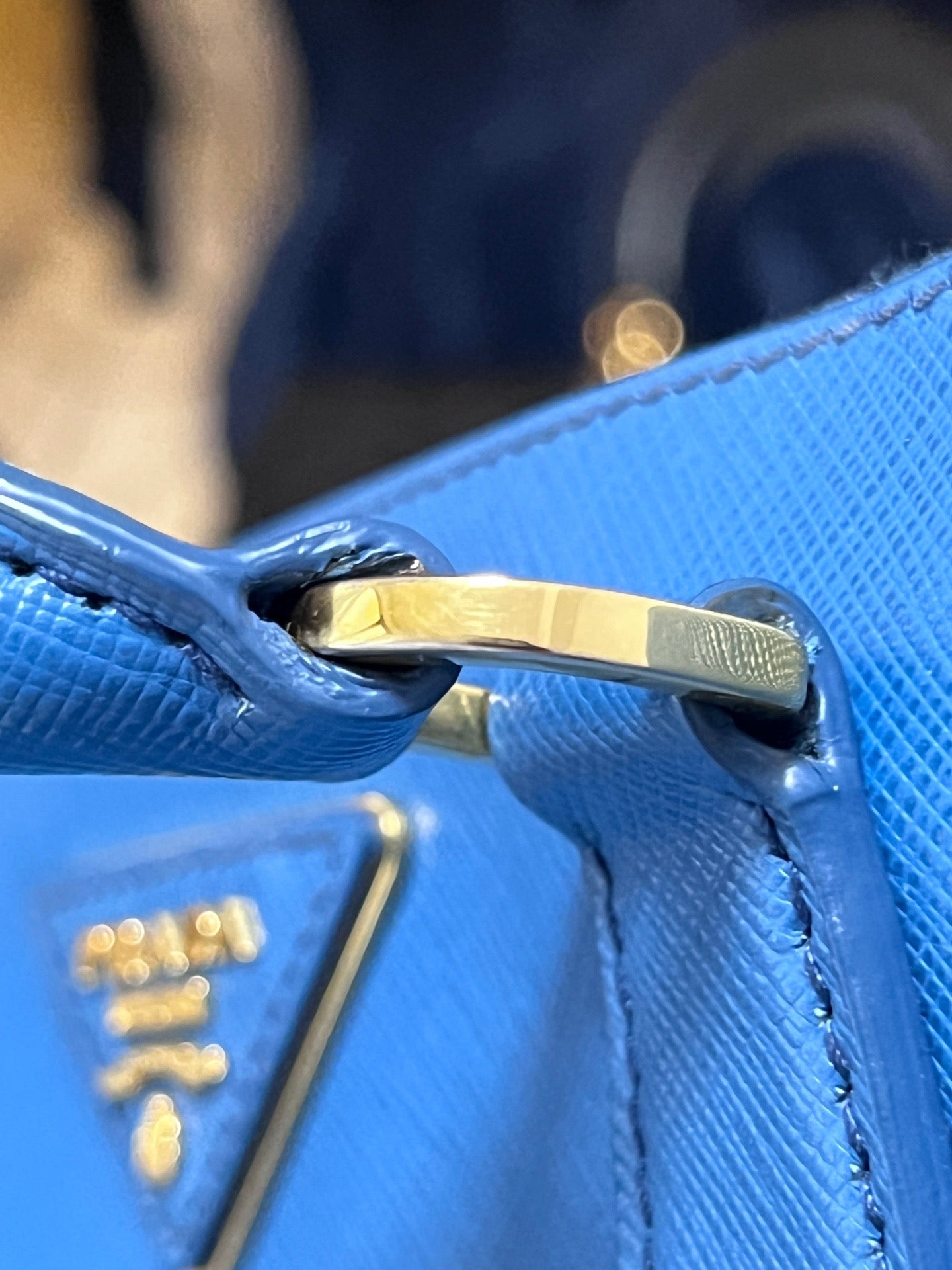 Prada - Saffiano Lux Tote - Leather - Blue - (Other)