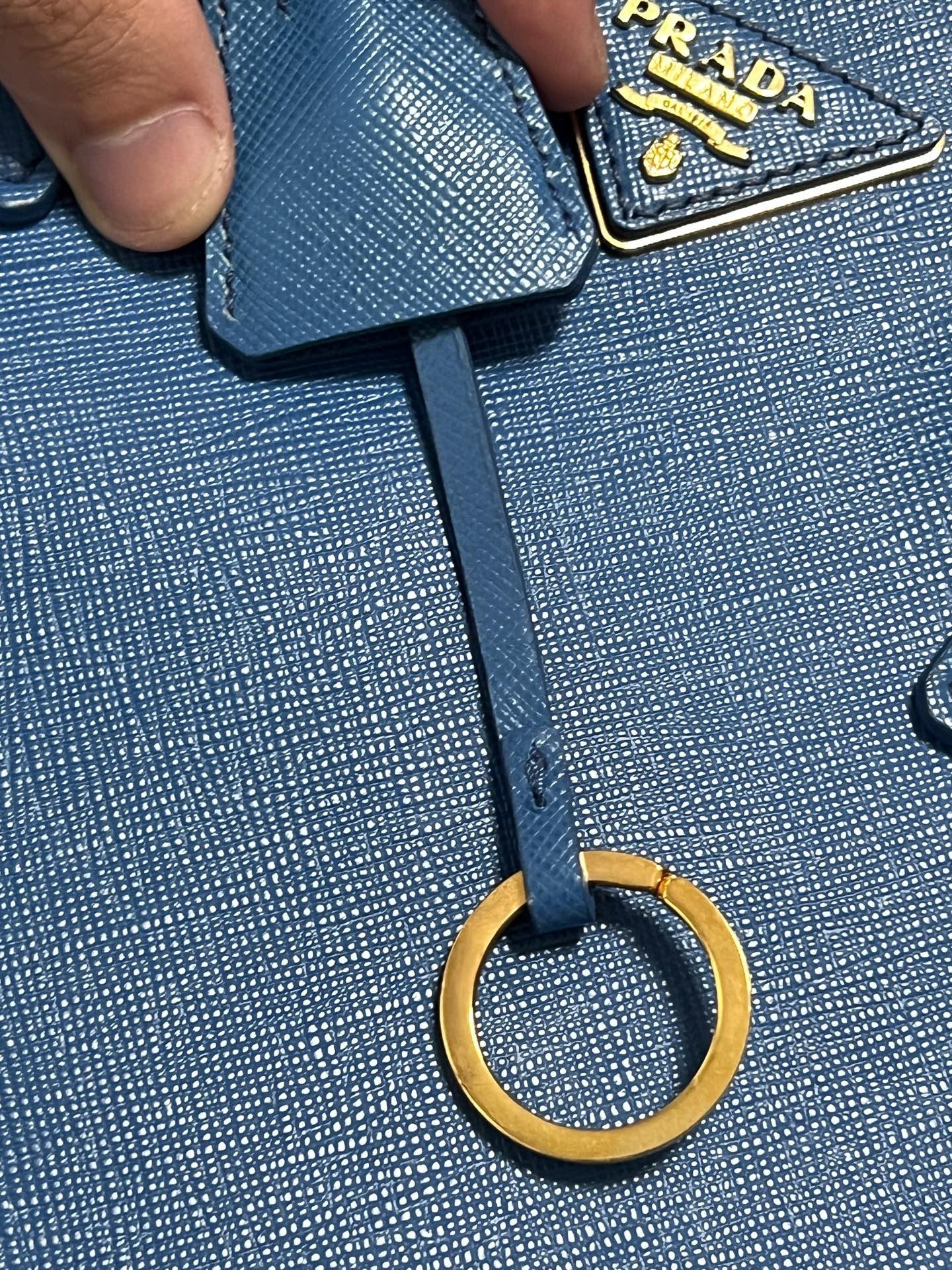 Prada - Saffiano Lux Tote - Leather - Blue - (Other)