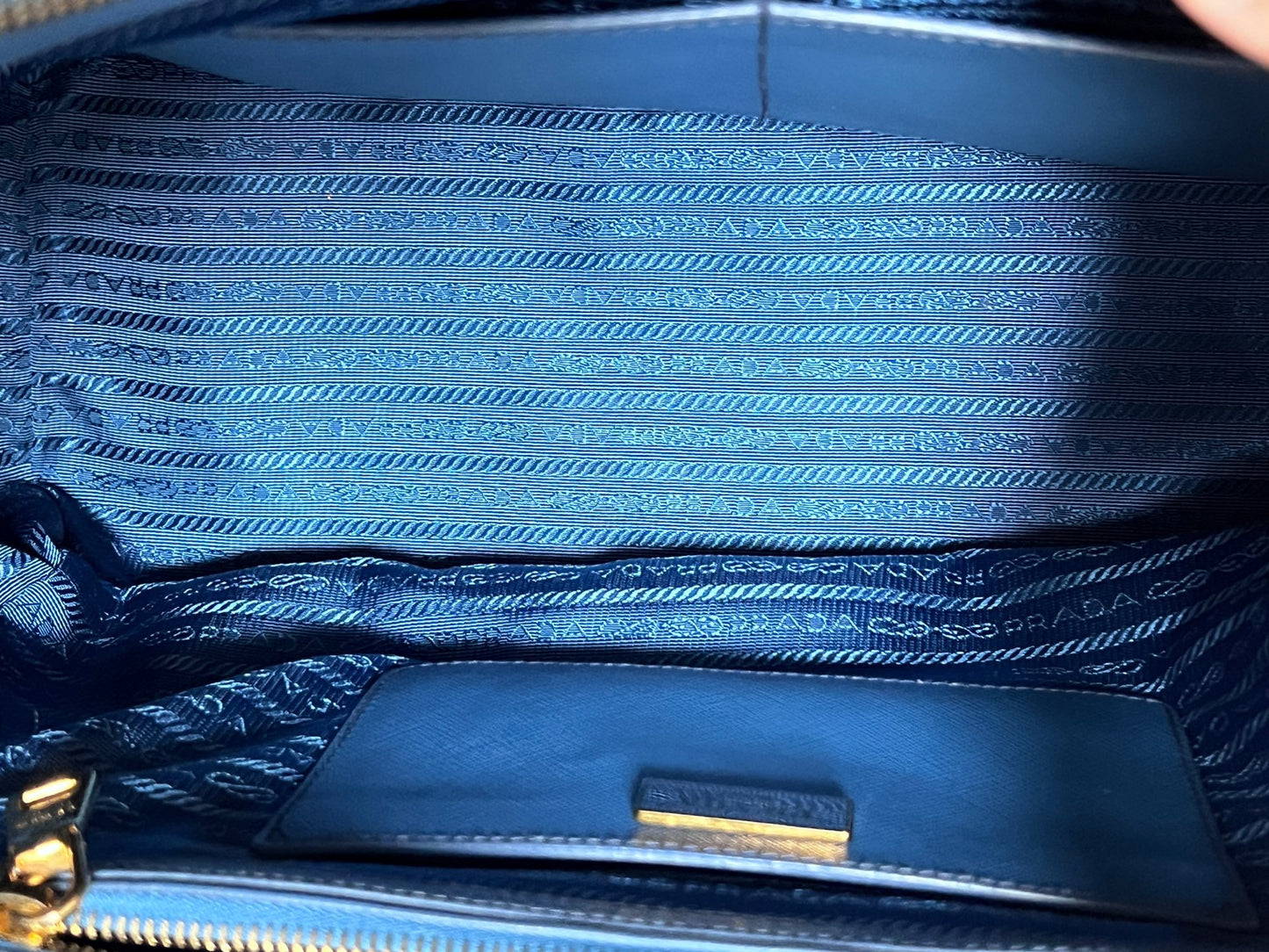 Prada - Saffiano Lux Tote - Leather - Blue - (Other)