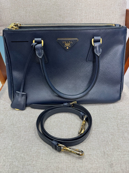 Prada - Saffiano Lux Tote - Leather - Blue - (Small)