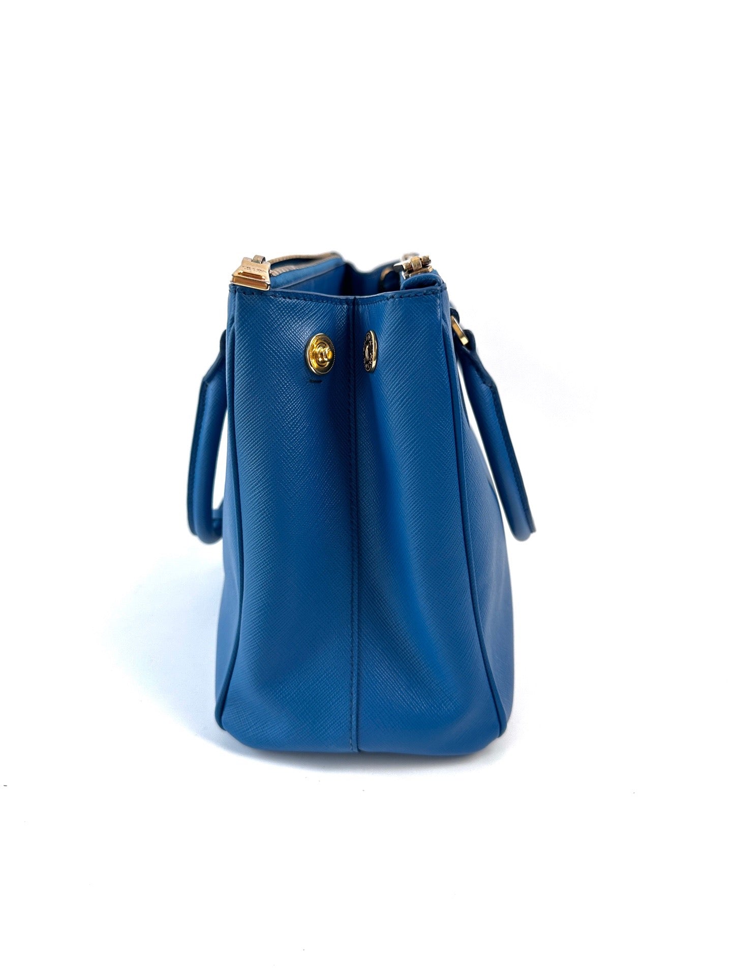 Prada - Saffiano Lux Tote - Leather - Blue - (Small)