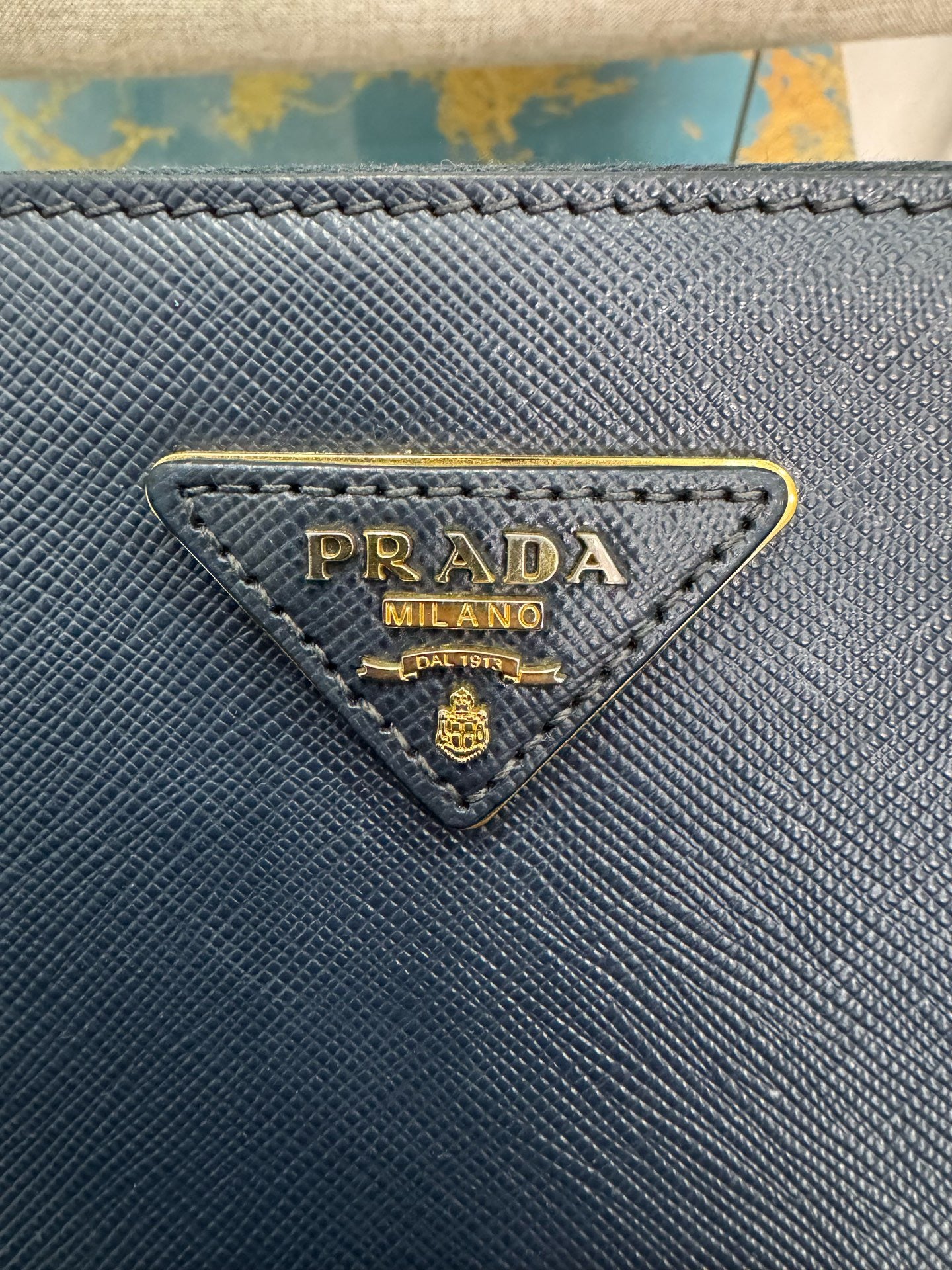 Prada - Saffiano Lux Tote - Leather - Blue - (Small)