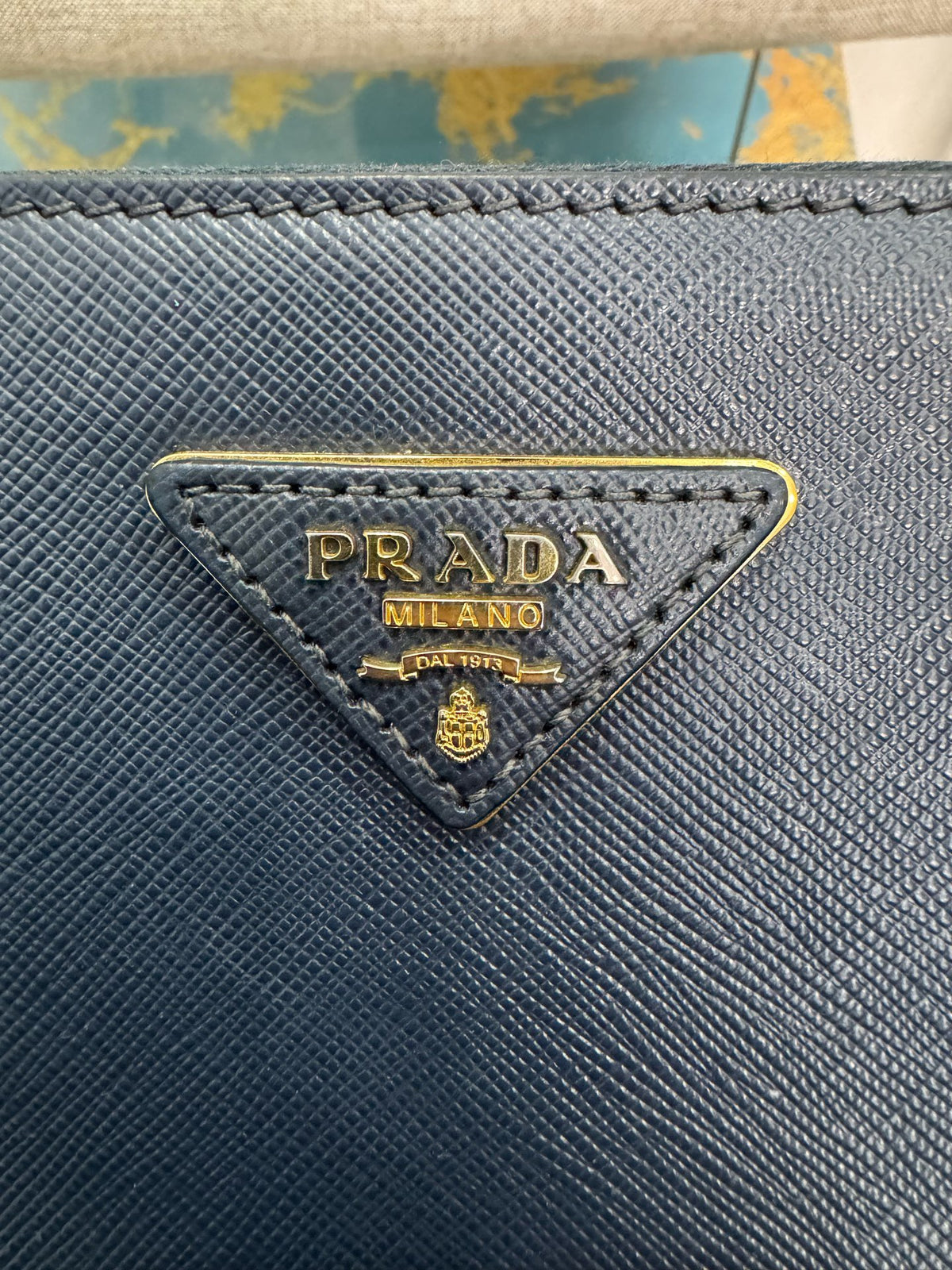 Prada - Saffiano Lux Tote - Leather - Blue - (Small)