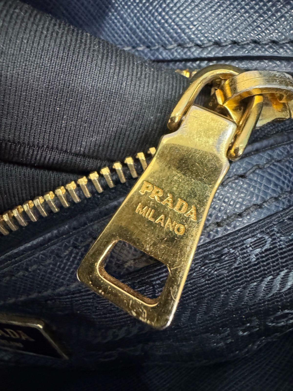 Prada - Saffiano Lux Tote - Leather - Blue - (Small)