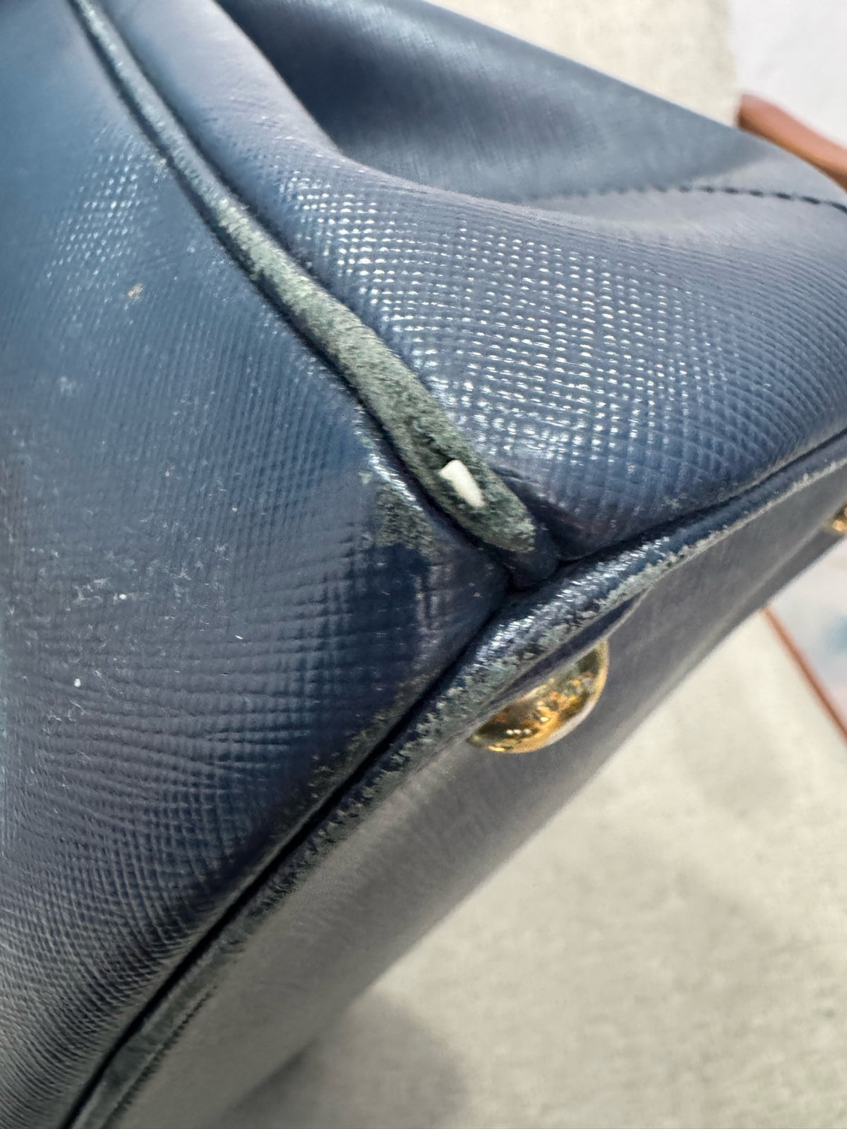 Prada - Saffiano Lux Tote - Leather - Blue - (Small)