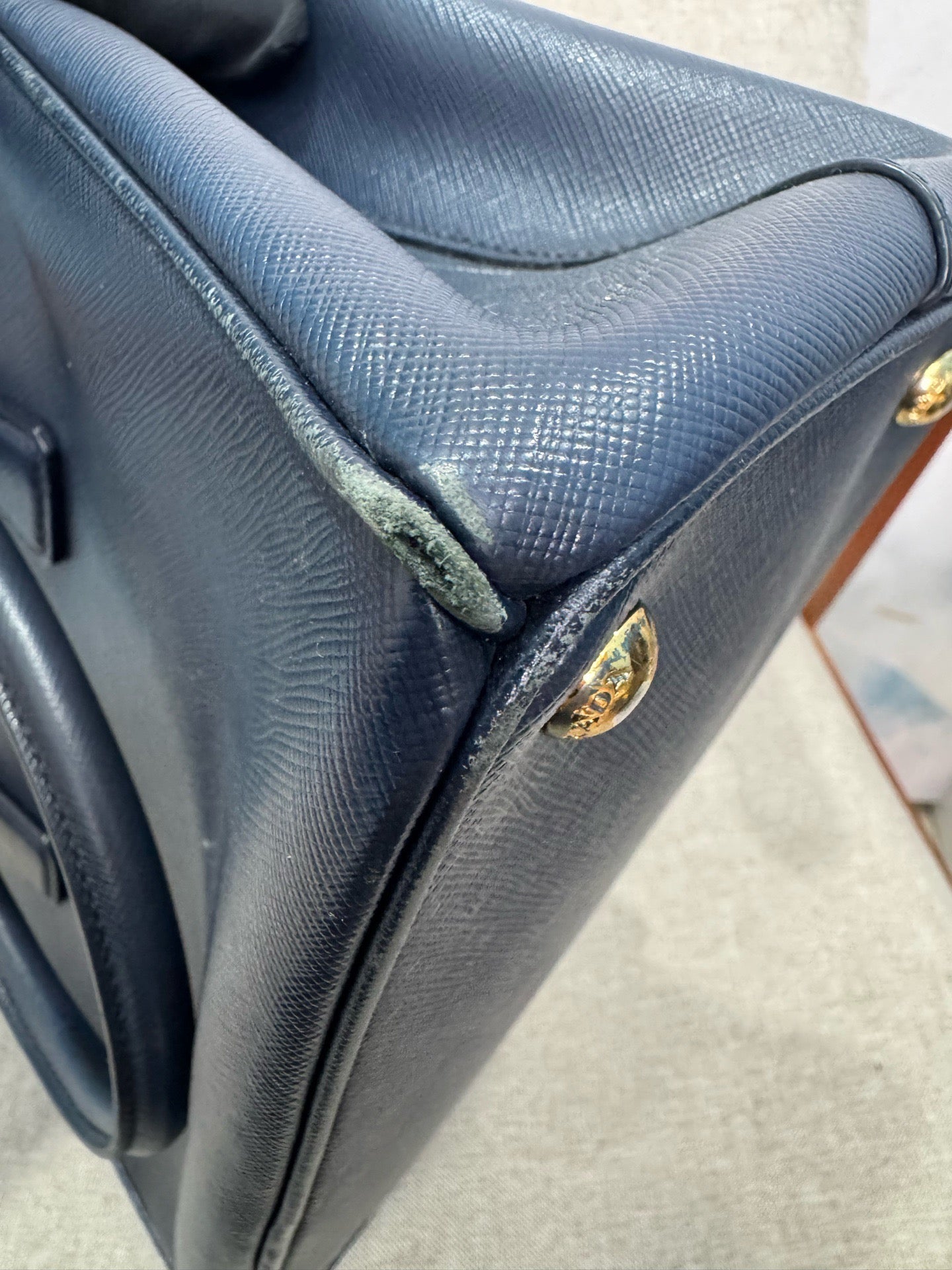Prada - Saffiano Lux Tote - Leather - Blue - (Small)