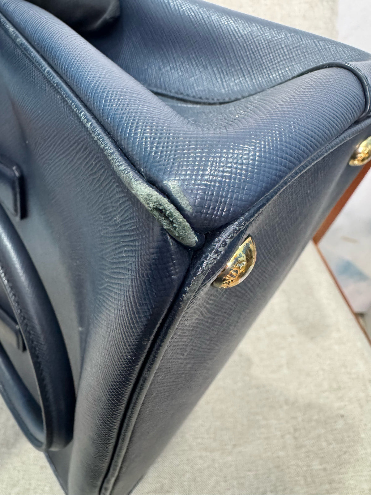 Prada - Saffiano Lux Tote - Leather - Blue - (Small)