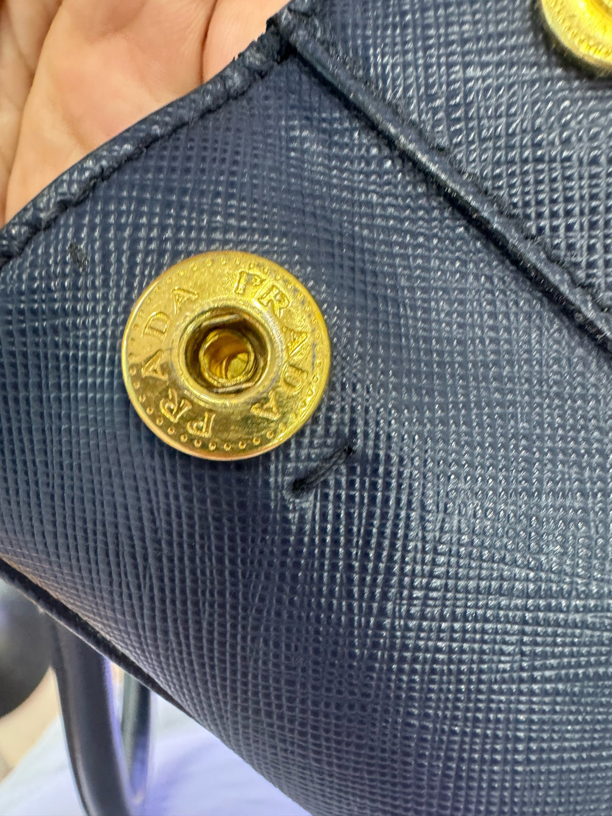 Prada - Saffiano Lux Tote - Leather - Blue - (Small)