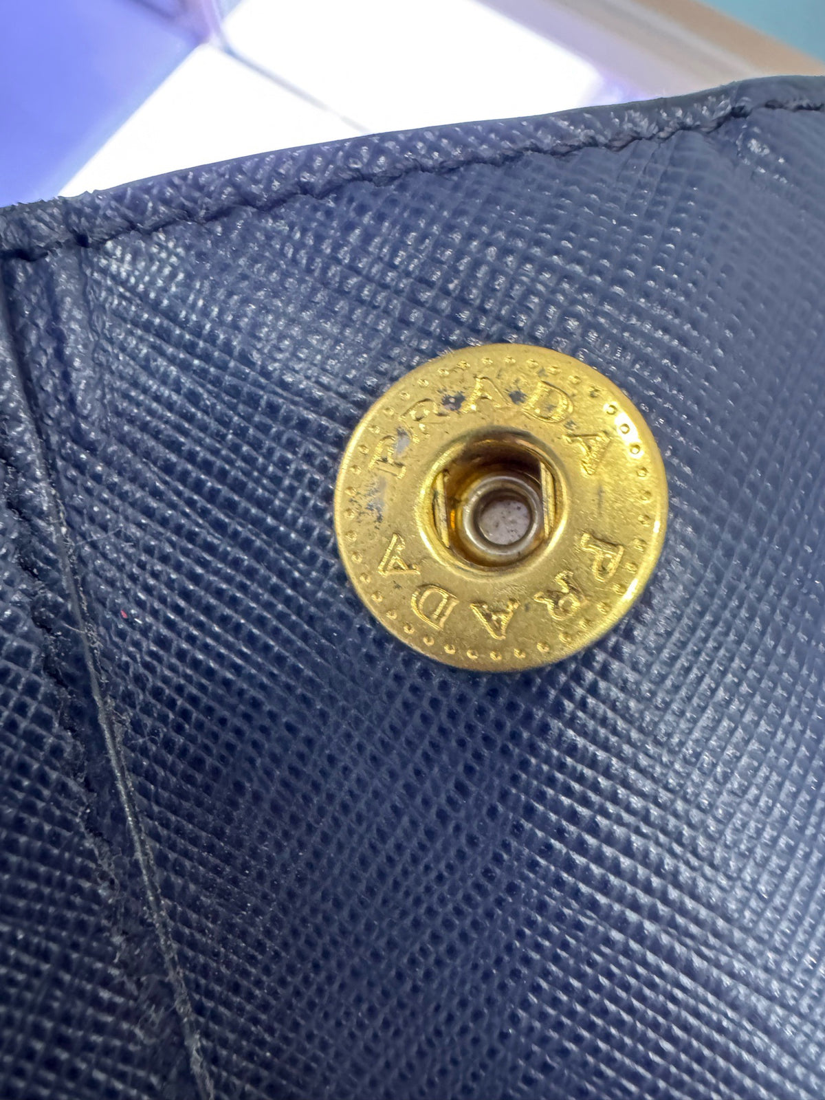 Prada - Saffiano Lux Tote - Leather - Blue - (Small)