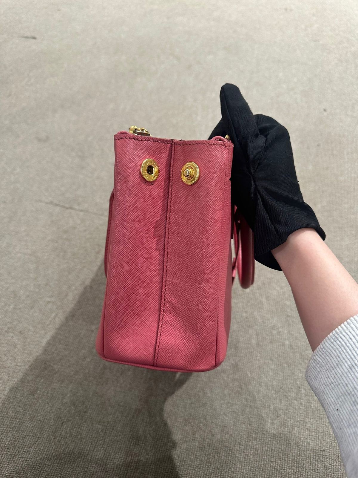 Prada - Saffiano Lux Tote - Leather - Pink - (small)