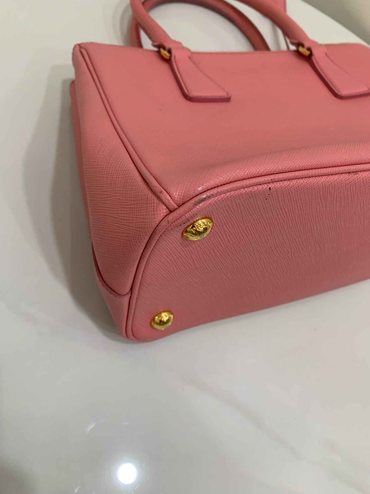 Prada - Saffiano Lux Tote - Leather - Pink - (small)