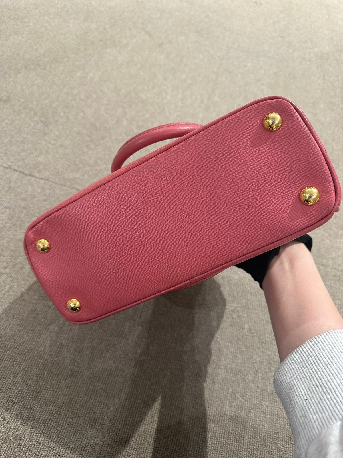 Prada - Saffiano Lux Tote - Leather - Pink - (small)