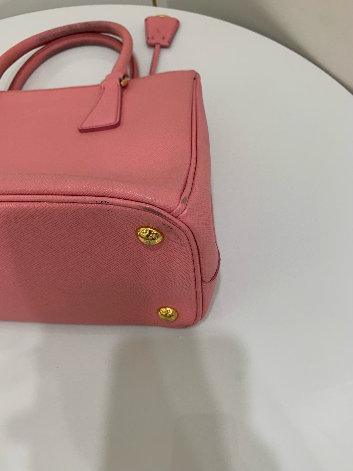 Prada - Saffiano Lux Tote - Leather - Pink - (small)