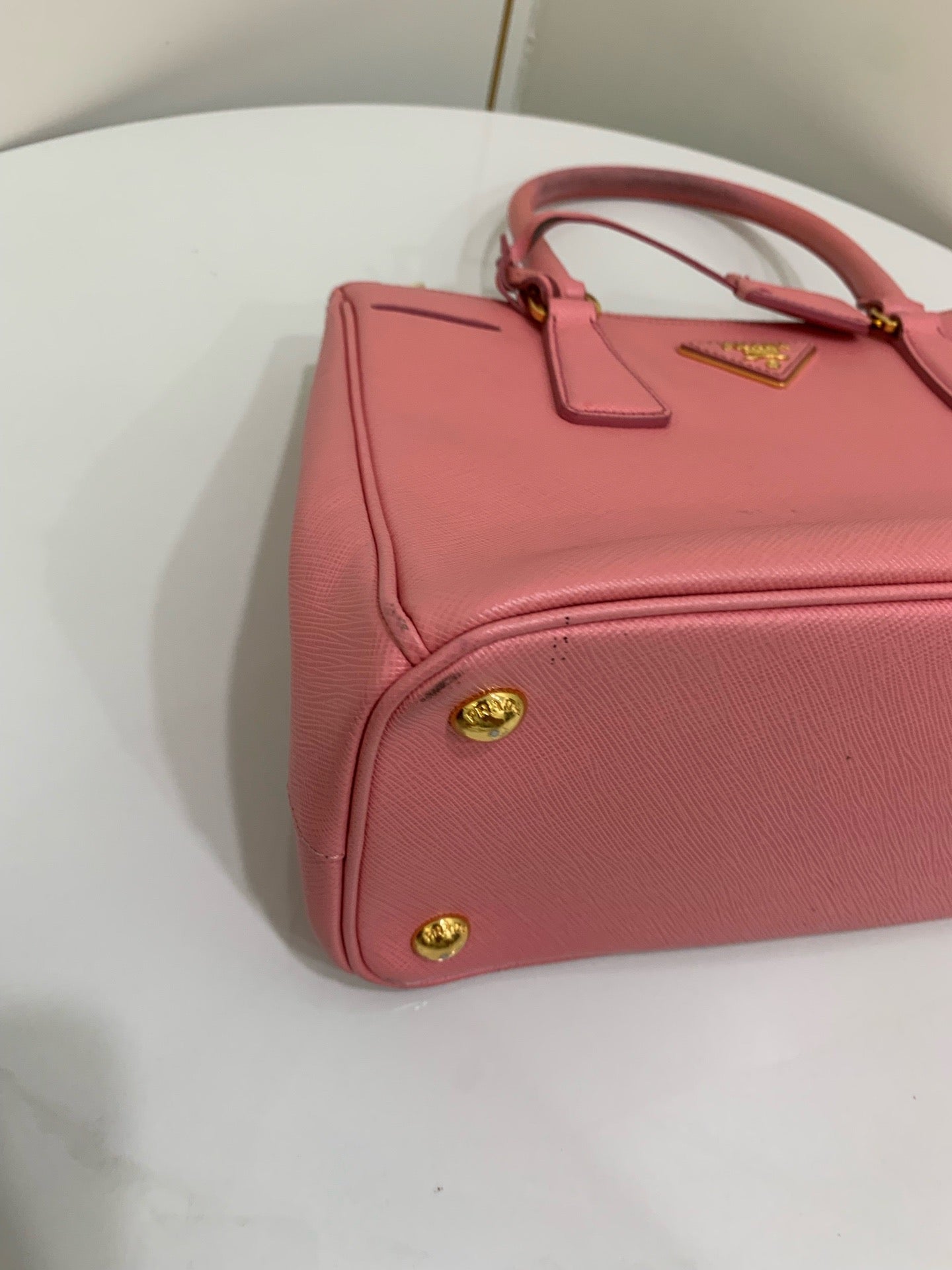 Prada - Saffiano Lux Tote - Leather - Pink - (small)