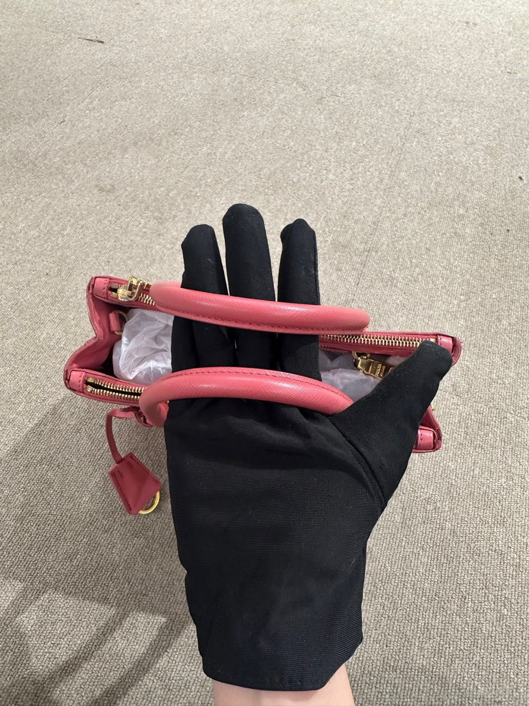 Prada - Saffiano Lux Tote - Leather - Pink - (small)